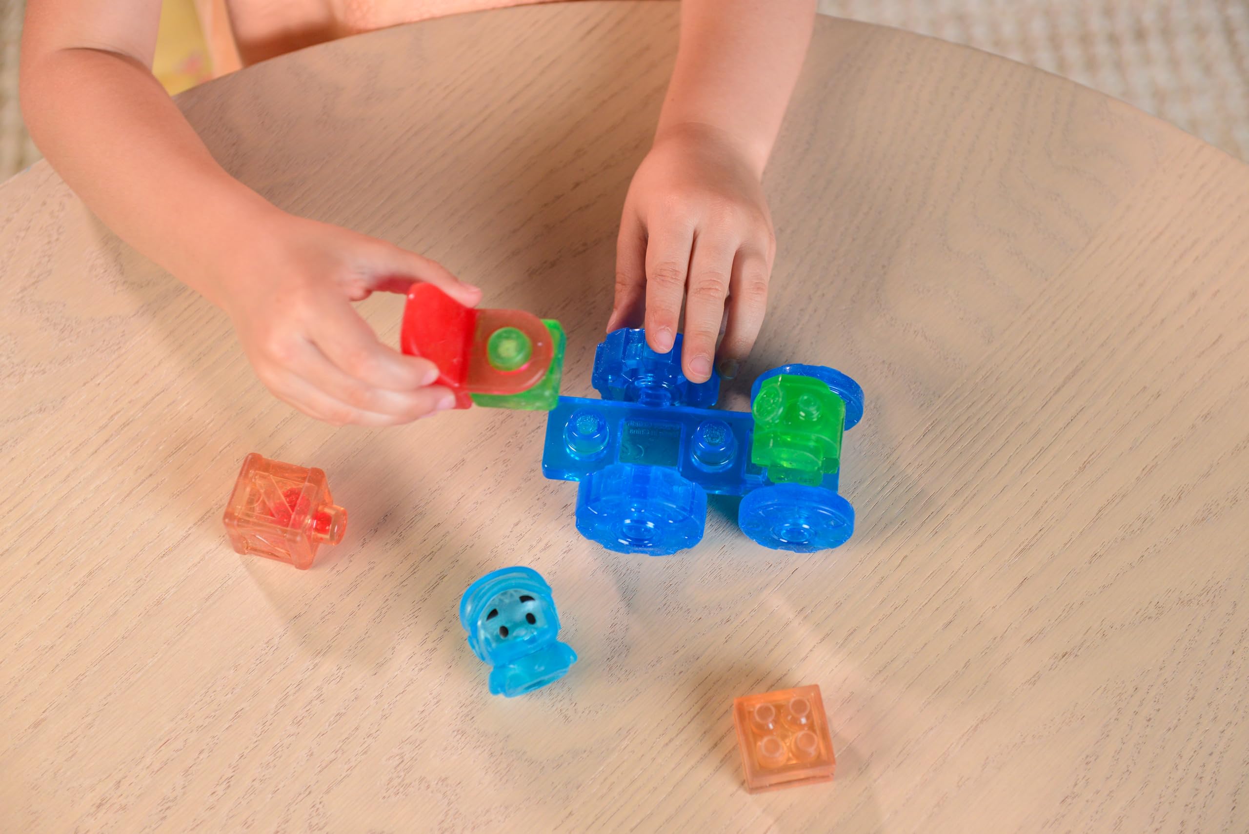 Jelly Blox Tractor Vehicle Set - Squishy Building Fun for Toddlers 2+ 4
