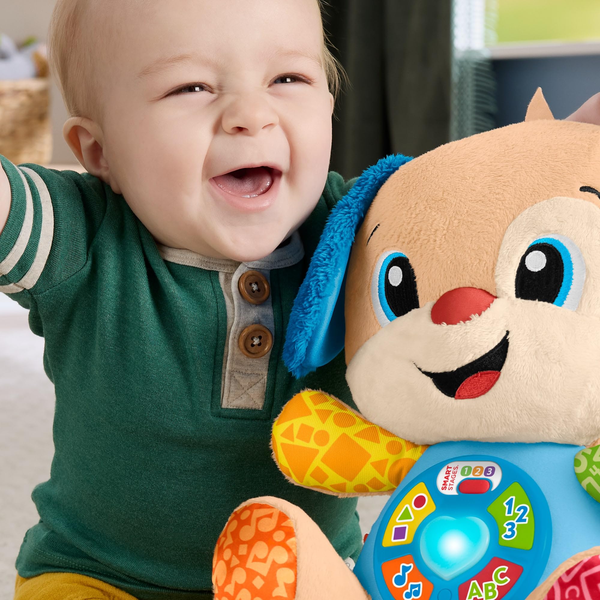 Fisher-Price Laugh &amp; Learn Smart Stages Puppy – Musikalisches Plüsch-Lernspielzeug für Babys ab 6 Monaten 3