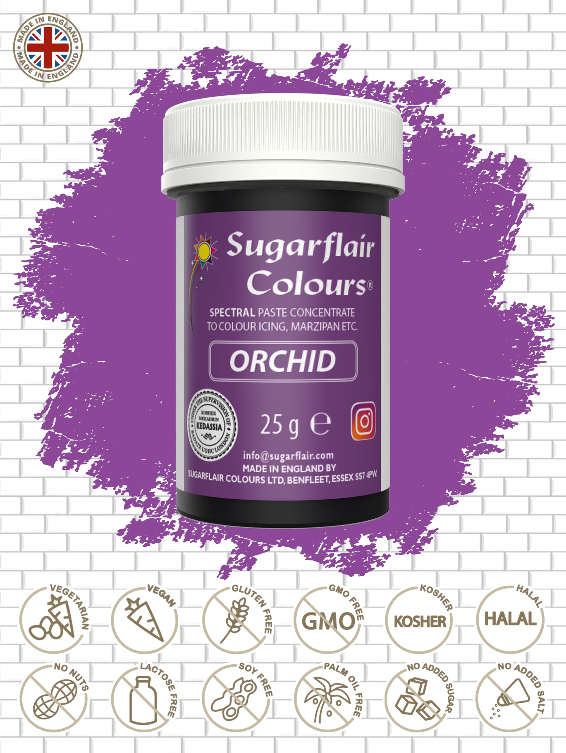 Sugarflair - Spectral Orchid Lebensmittelfarbpaste (25g) 7