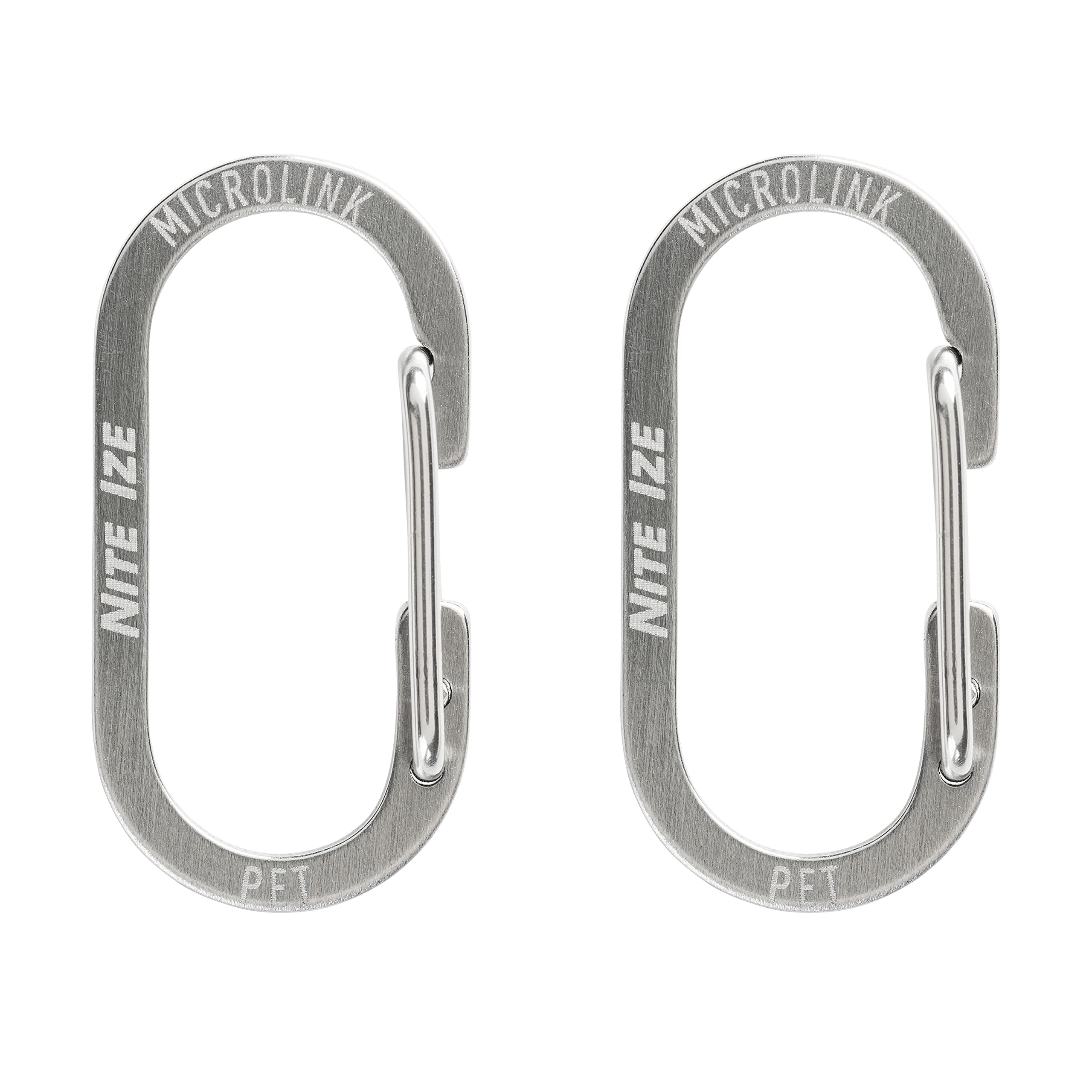 Nite Ize MicroLink Pet Tag Carabiner - Stainless Steel | Secures Tags | Easy Transfer