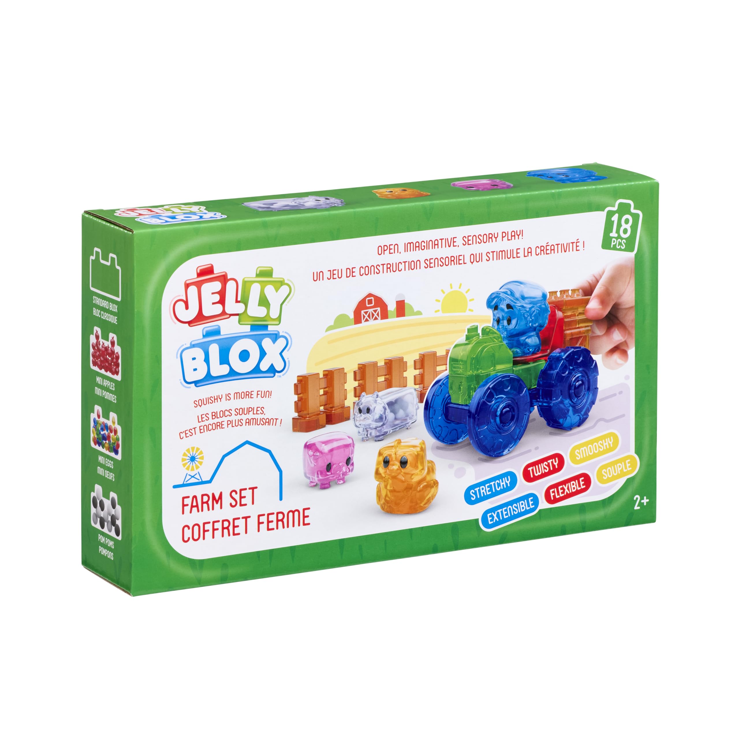Jelly Blox Farm Set - Squishy Building Blocks for Toddlers 2+ 18