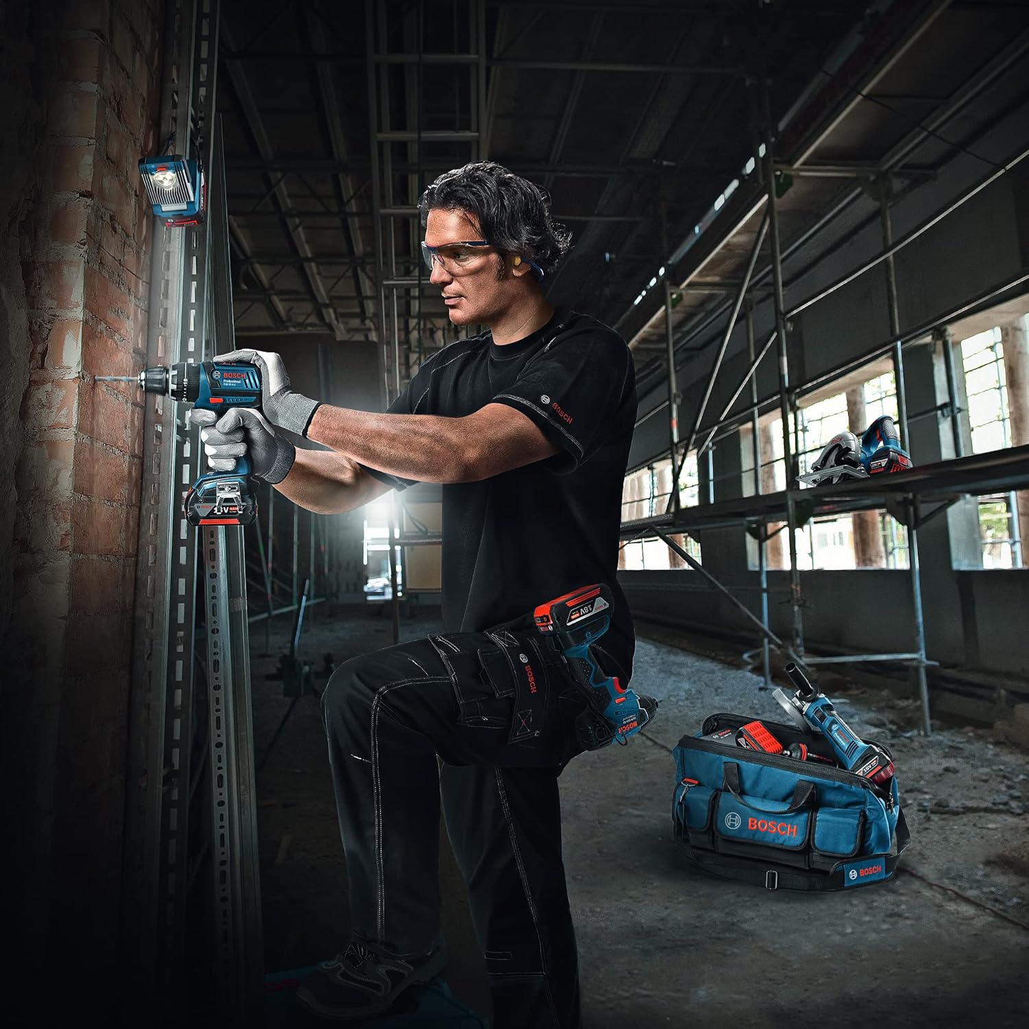 Bosch 1600A003BK LBAGPlus Large Heavy Duty Tool Bag - Navy Blue 9