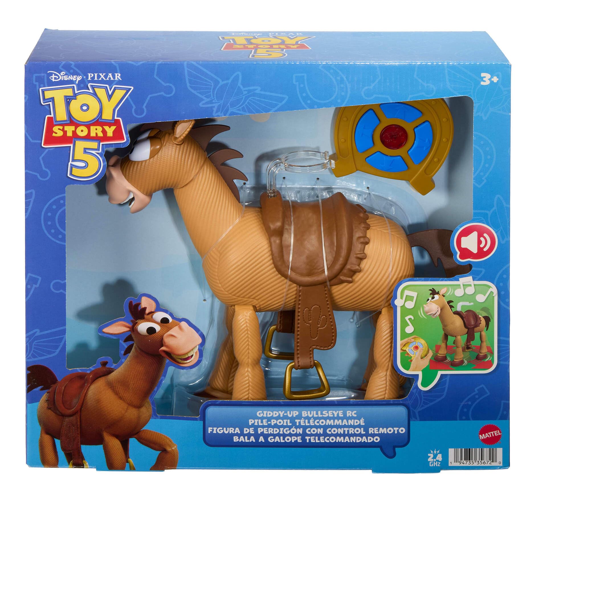 Mattel Toy Story 5 Giddy-Up Bullseye RC Figure | 12-Inch Scale | Sound & Interactive 6