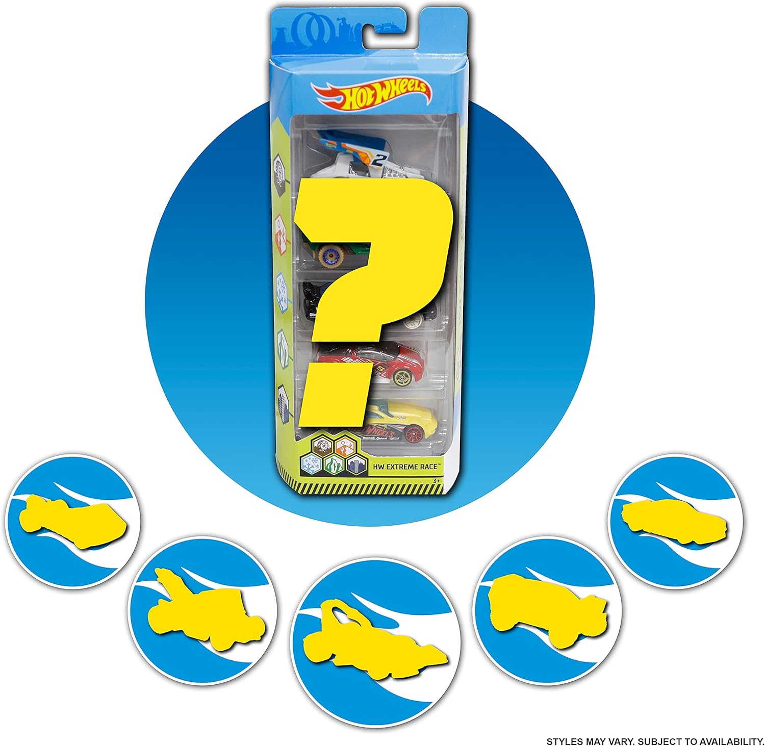 Hot Wheels 5 Car Gift Pack - 1:64 Scale Die-Cast Vehicles for Kids 3+ 11