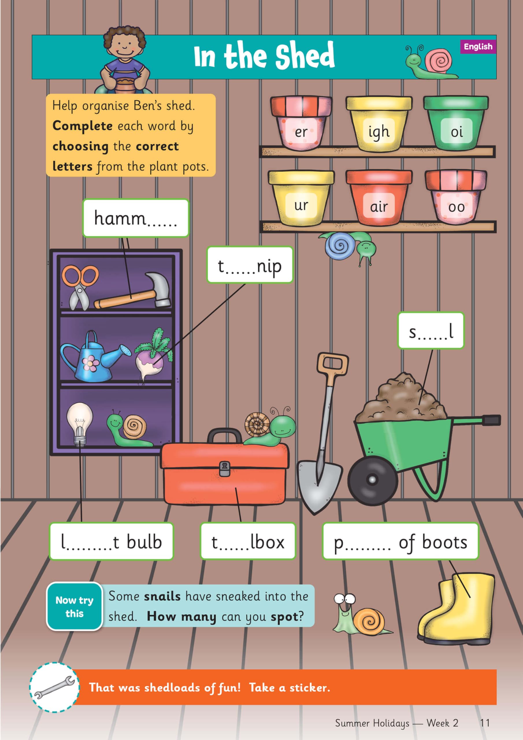 CGP Summer Holidays Activity Workbook - Reception to Year 1 Transition | Maths, English, Puzzles | 64 Pages 3