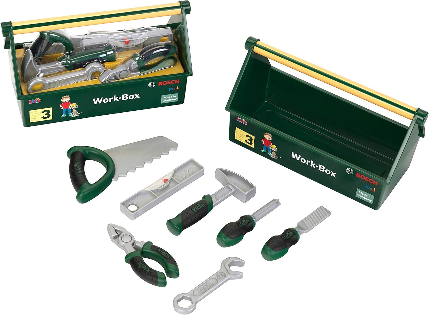 Theo Klein 8573 Bosch Tool Box Set - 7-Piece Play Tools for Kids 3 Years and Up 4