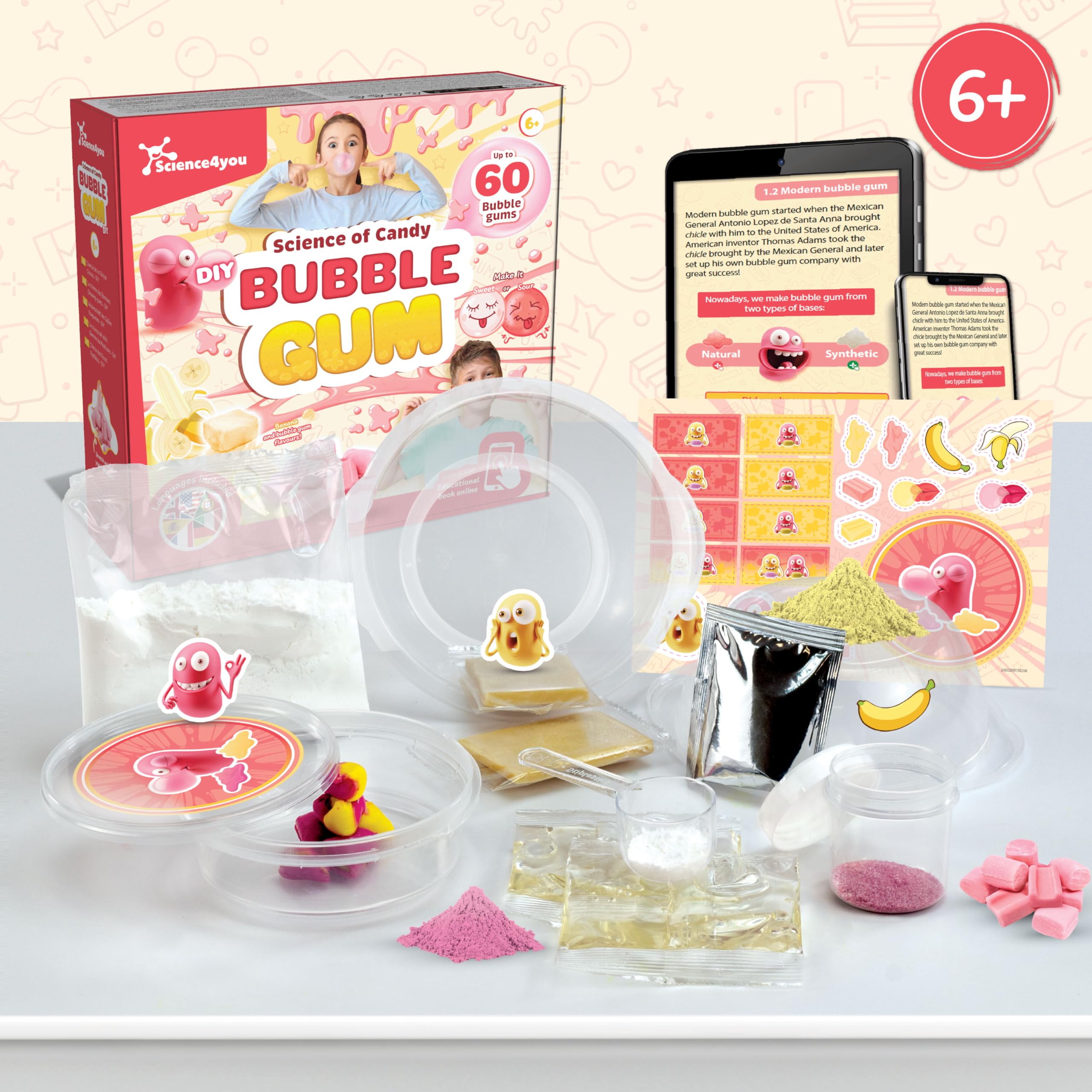 Science4you Bubble Gum Sweets Lab - Candy Making Kit for Kids 6+