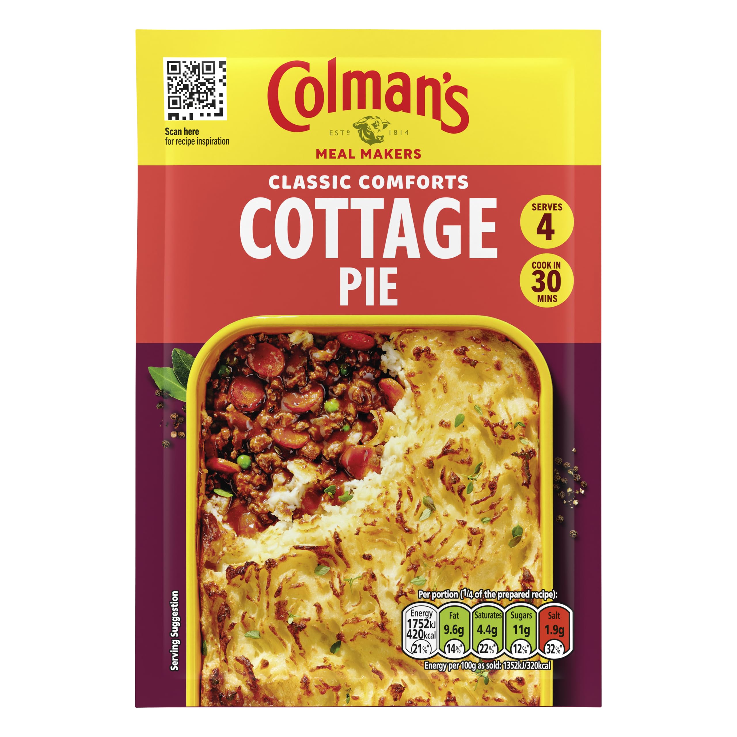 Colman's Cottage Pie Meal Maker - Classic Comfort Food for Family Dinners