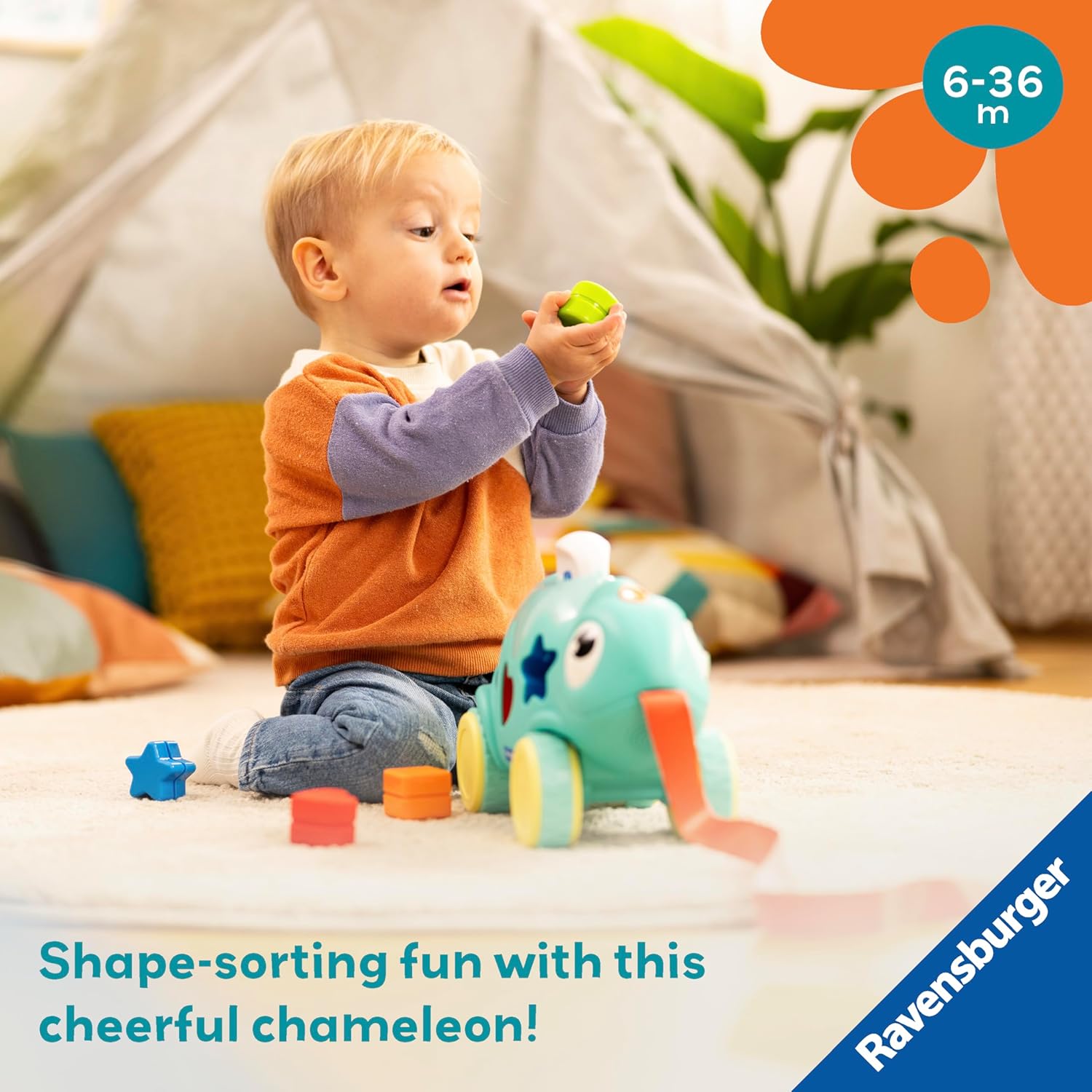 Ravensburger Play+ 4-in-1 Chameleon Colour & Shape Sorter Toy for 1 Year Old 4