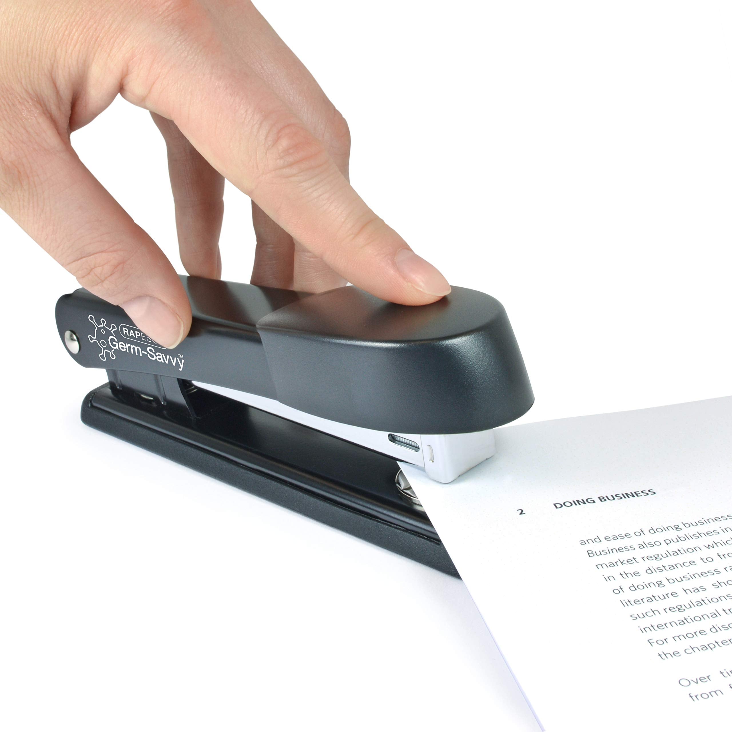 RAPESCO 1733 Business Pack: 6 Antibacterial Marlin Desktop Staplers | 25 Sheet Capacity 3