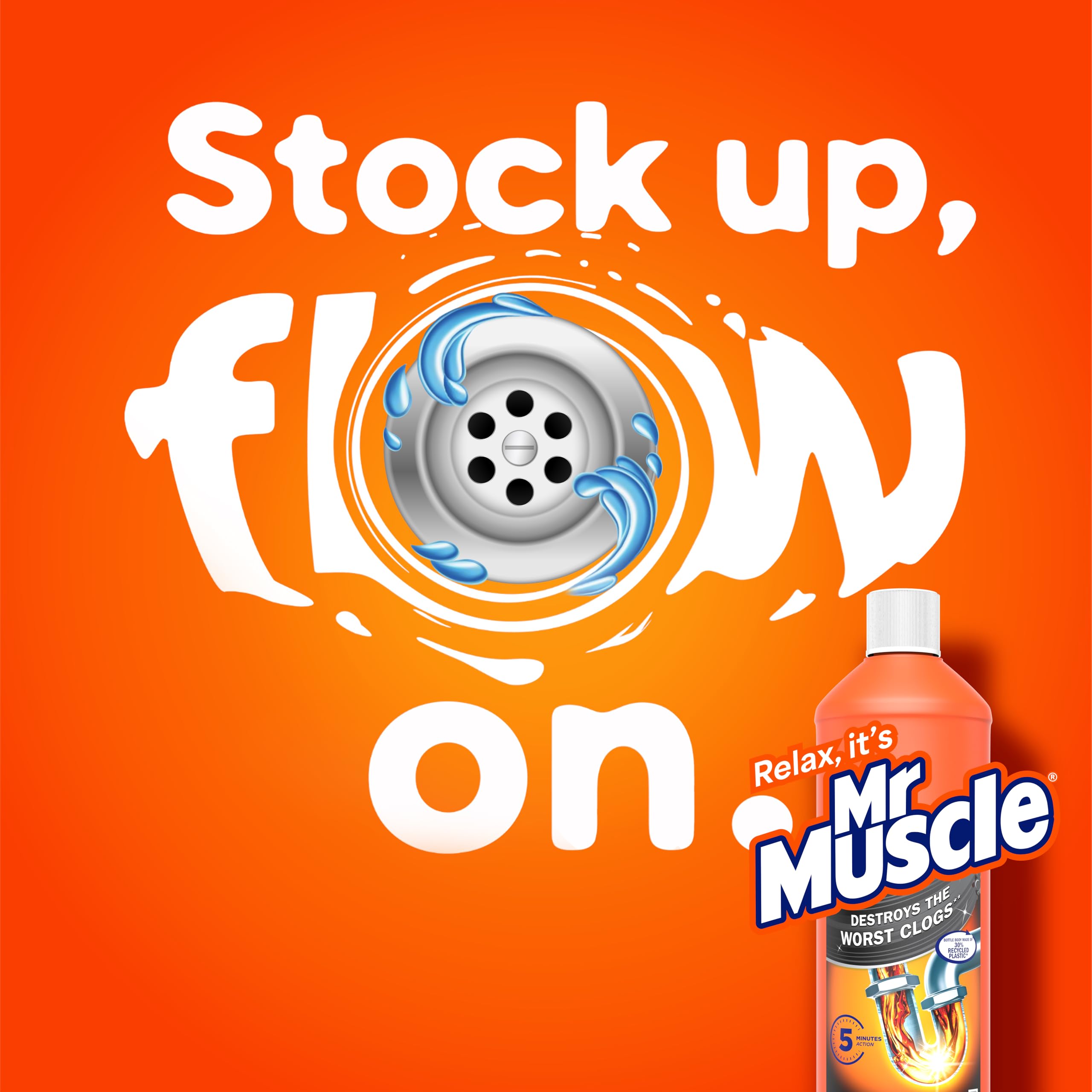 Mr Muscle - Power Gel Drain Unblocker Sink & Drain Cleaner 9