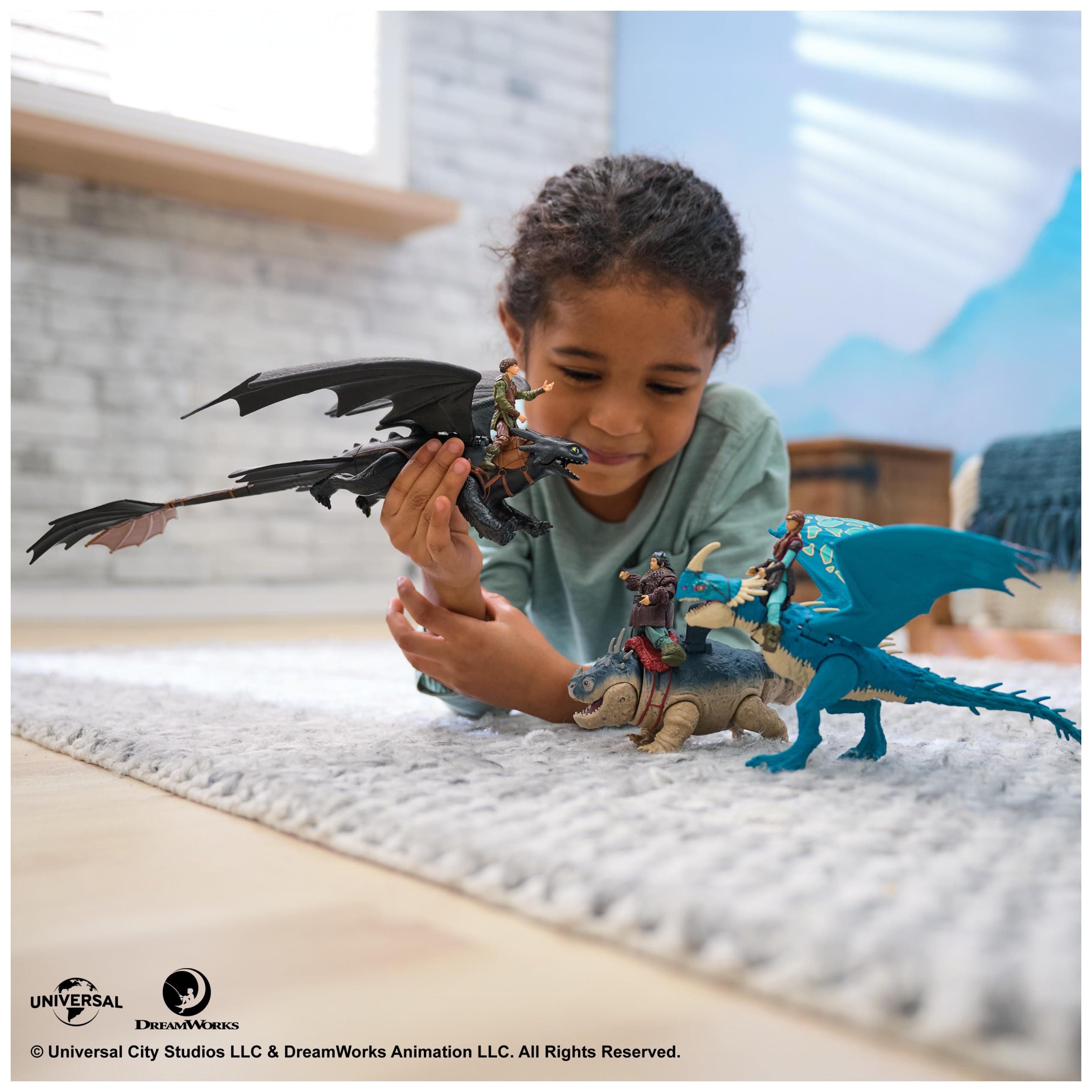 Dreamworks Dragons How to Train Your Dragon Toothless & Hiccup Roaring Minis - 7.5 cm Viking Figure with 33 cm Dragon Toy 7