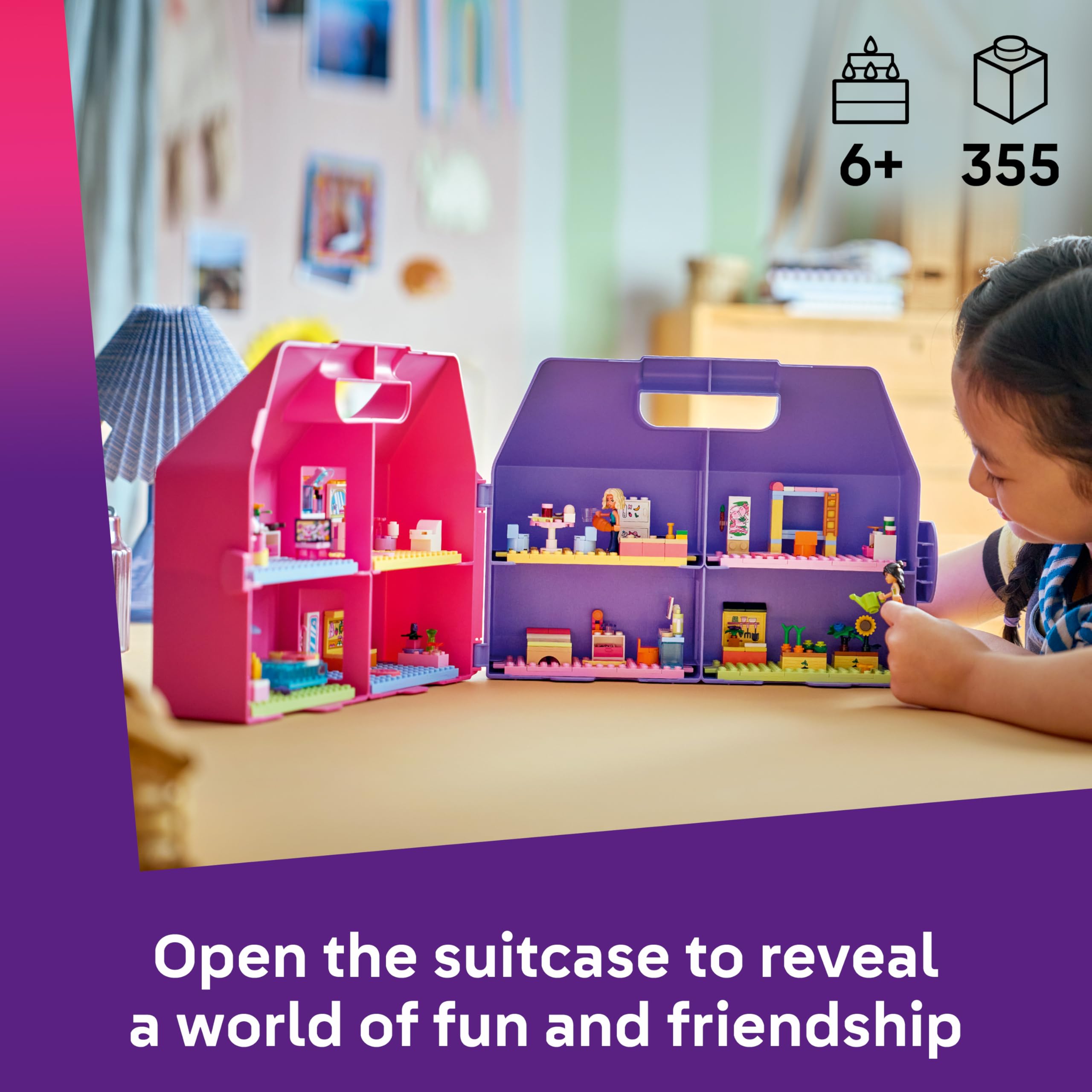 LEGO Friends Creative Dollhouse Suitcase Building Set | Portable Travel Toy | Ages 6+