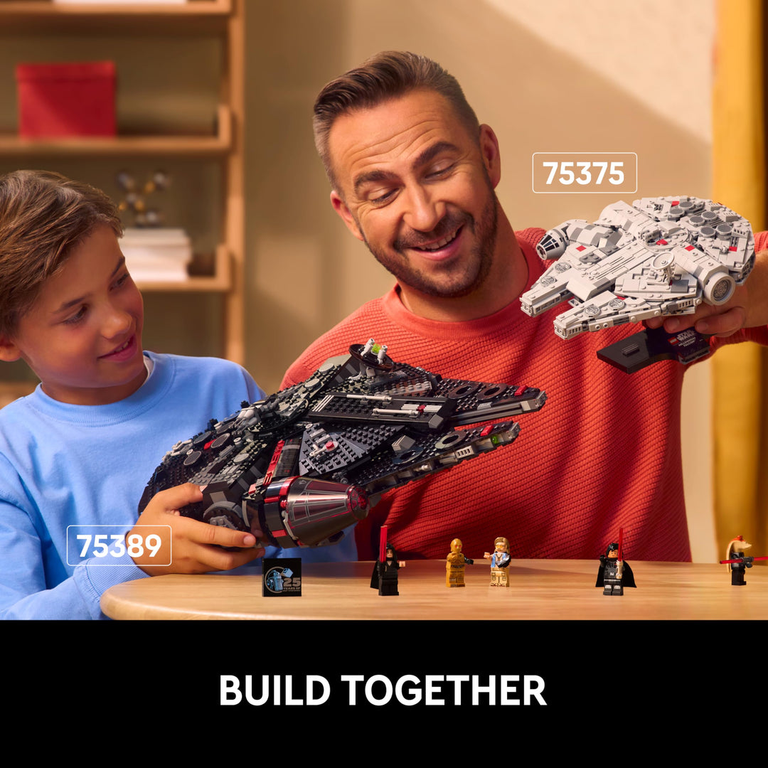 LEGO 75375 Millennium Falcon Model Building Set - Collectible Star Wars Vehicle for Adults