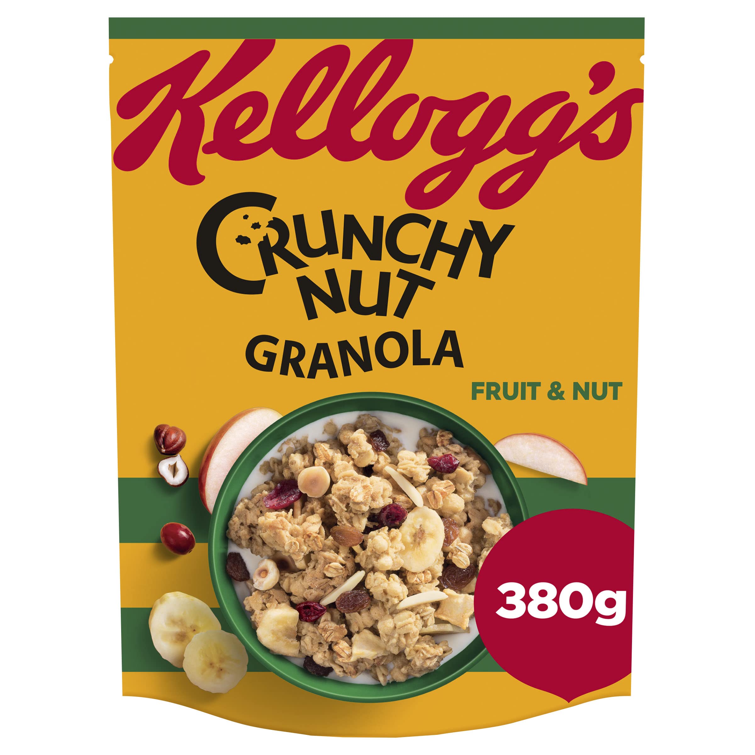 Kellogg's Crunchy Nut Fruit & Nut Granola Bag, 380g