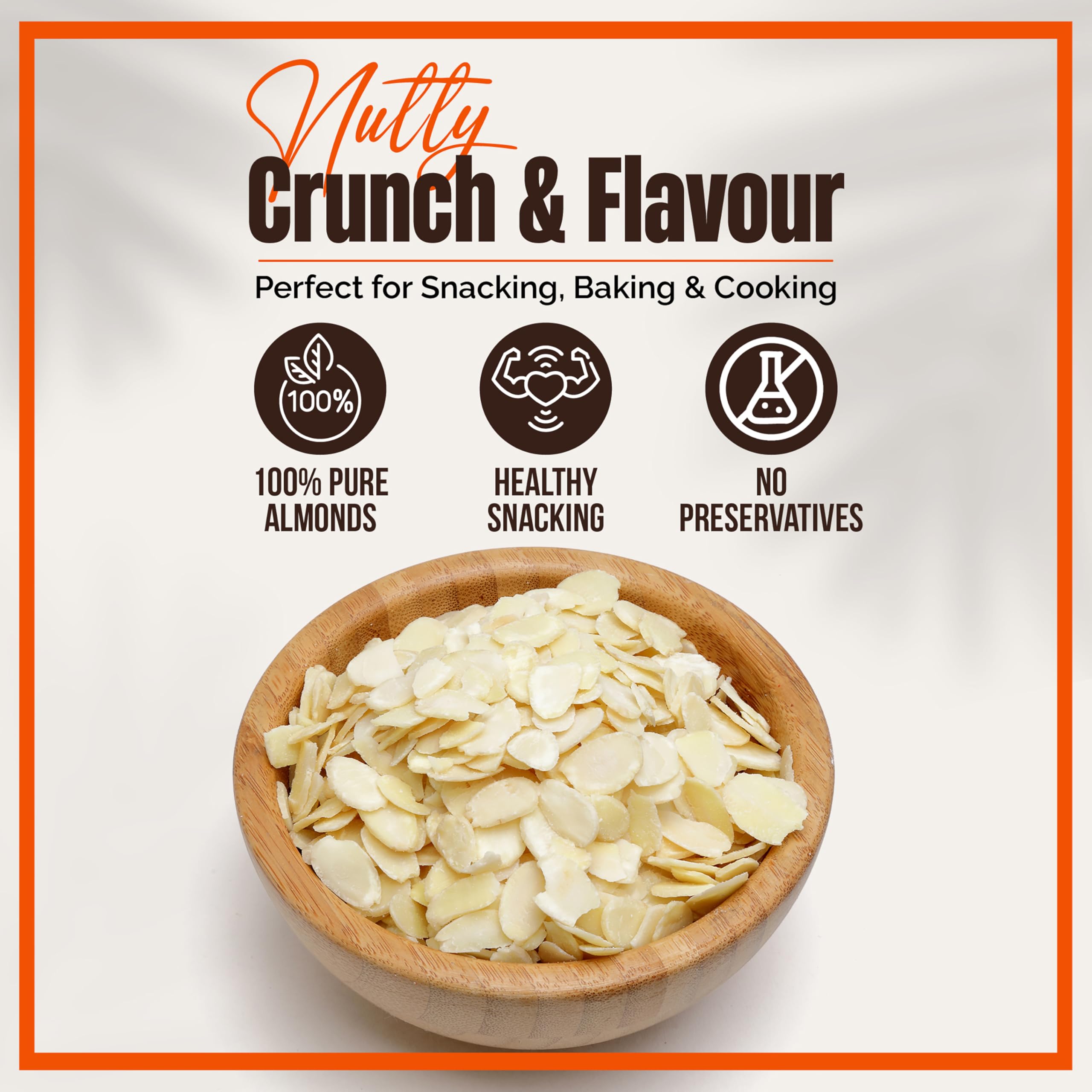 Chandra Whole Foods – Mandelflocken 1 kg – Blanchierte und geschnittene Mandelsplitter