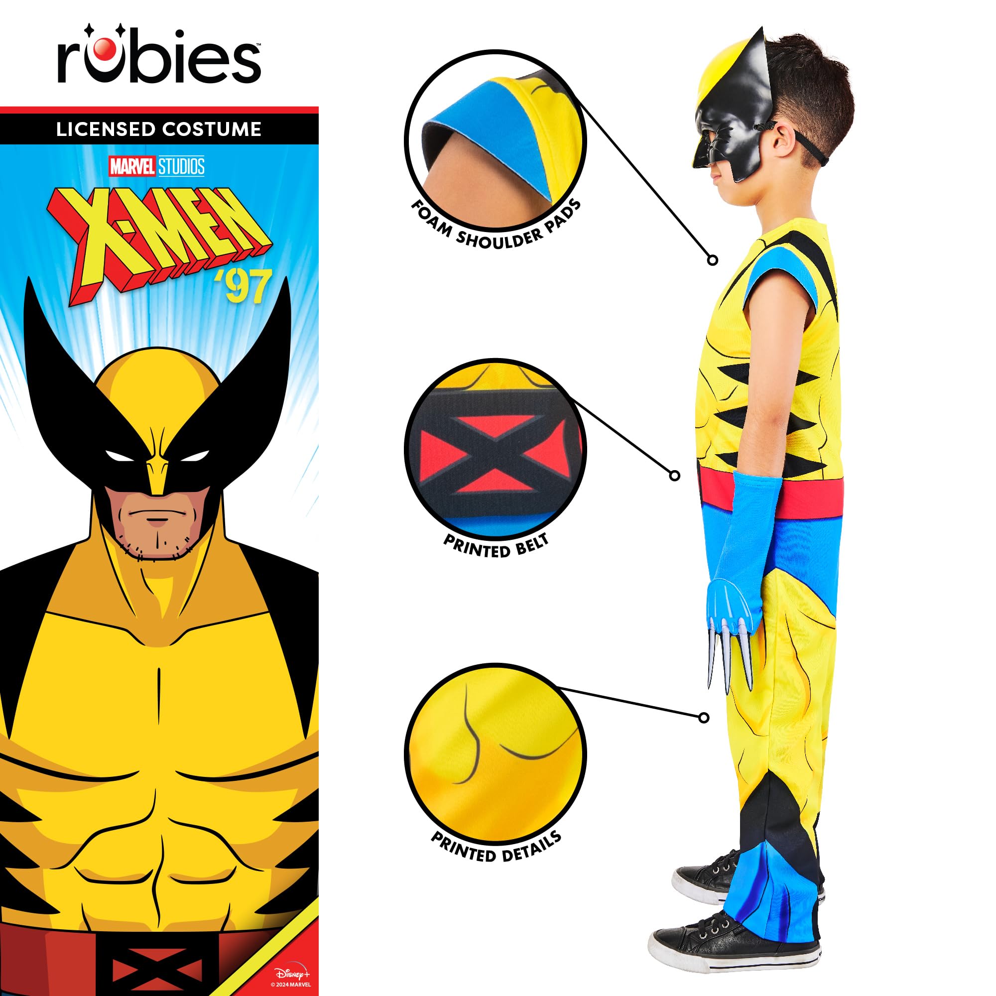 Rubies Official Marvel Wolverine Childrens Costume, Kids Fancy Dress, Size 5