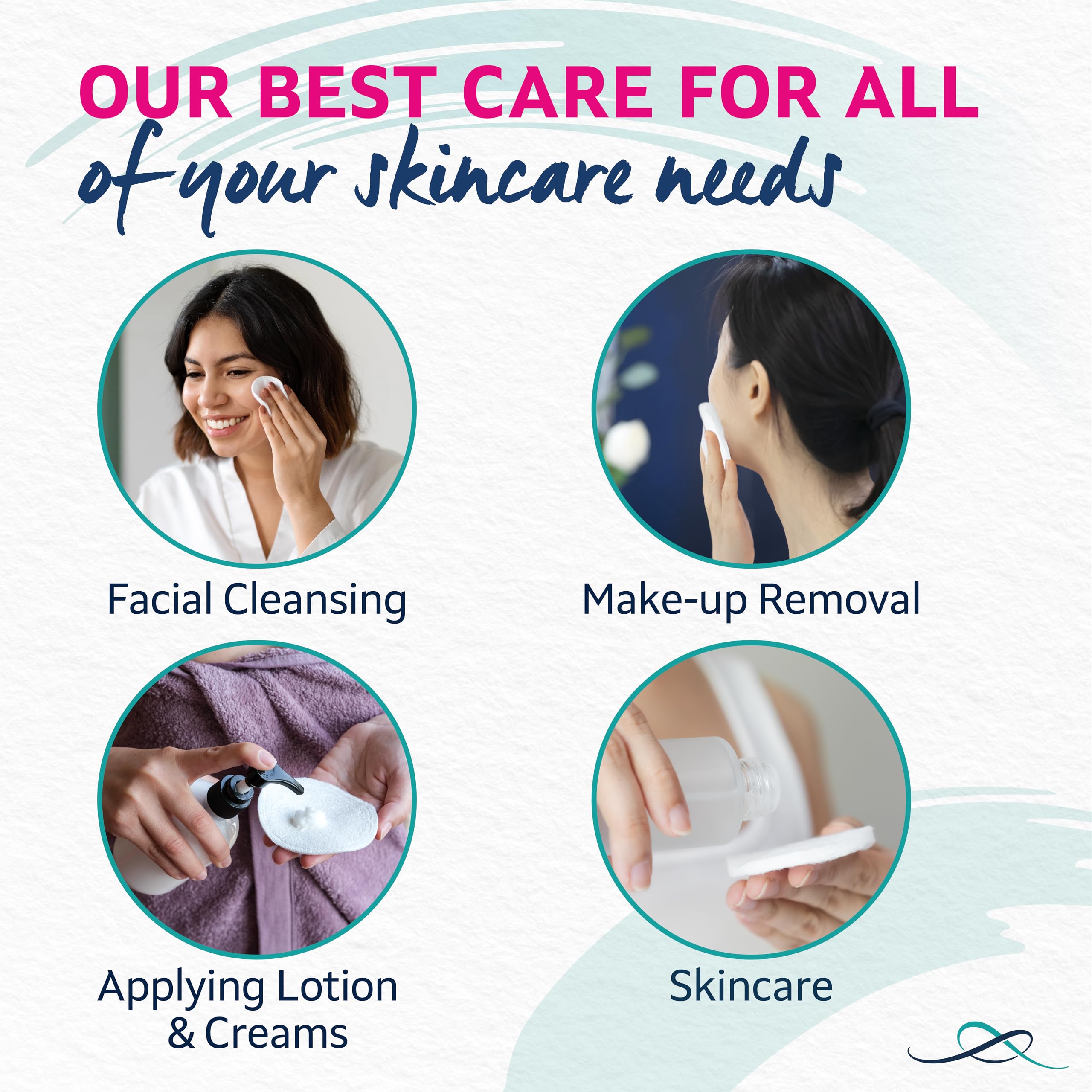 Lil-Lets Organic Cotton Exfoliating Rounds (50 Count) - Dual-Sided Skincare Pads for Cleansing & Makeup Removal 5