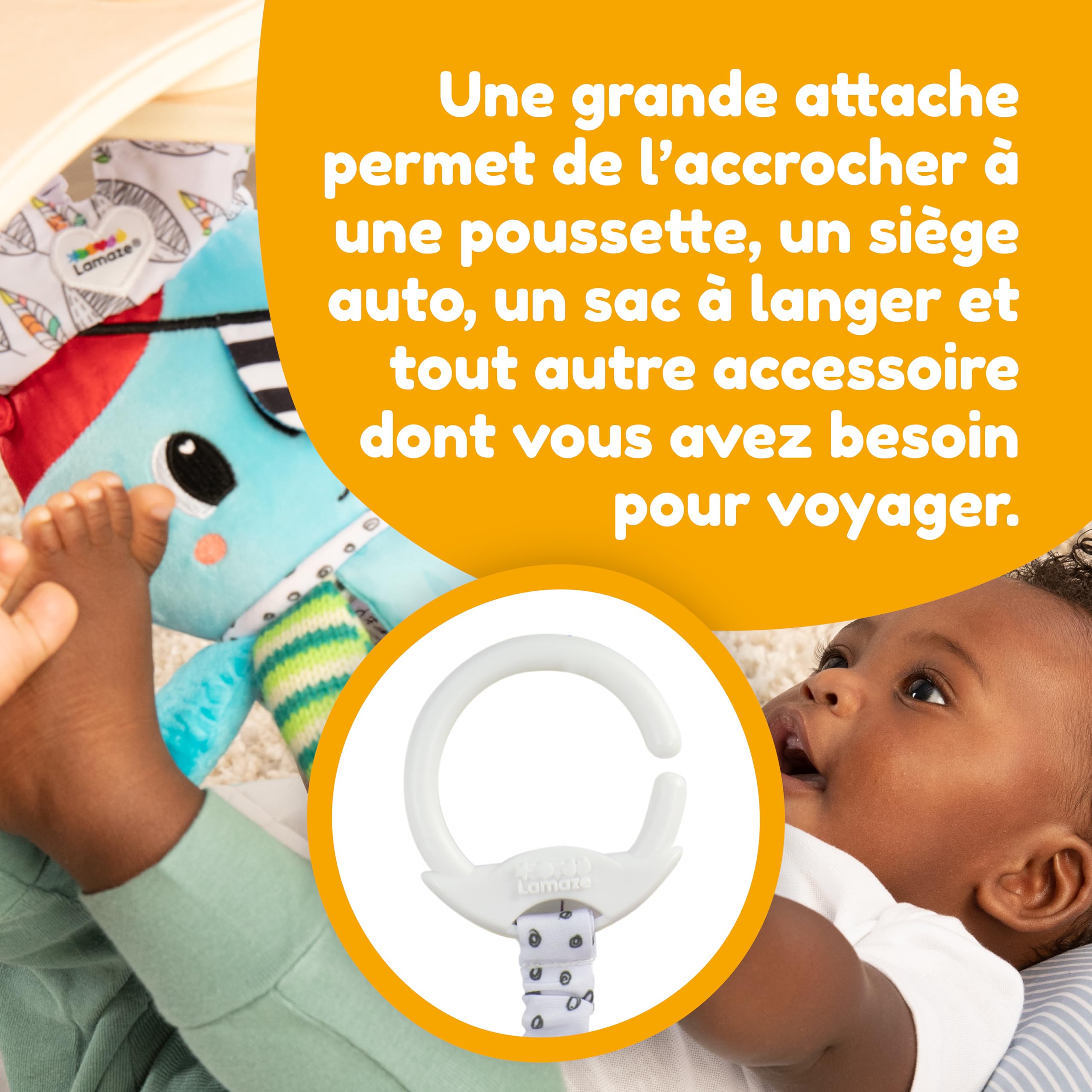 Lamaze Captain Calamari - Clip & Go Baby Sensory Toy for 0-6 Months 3