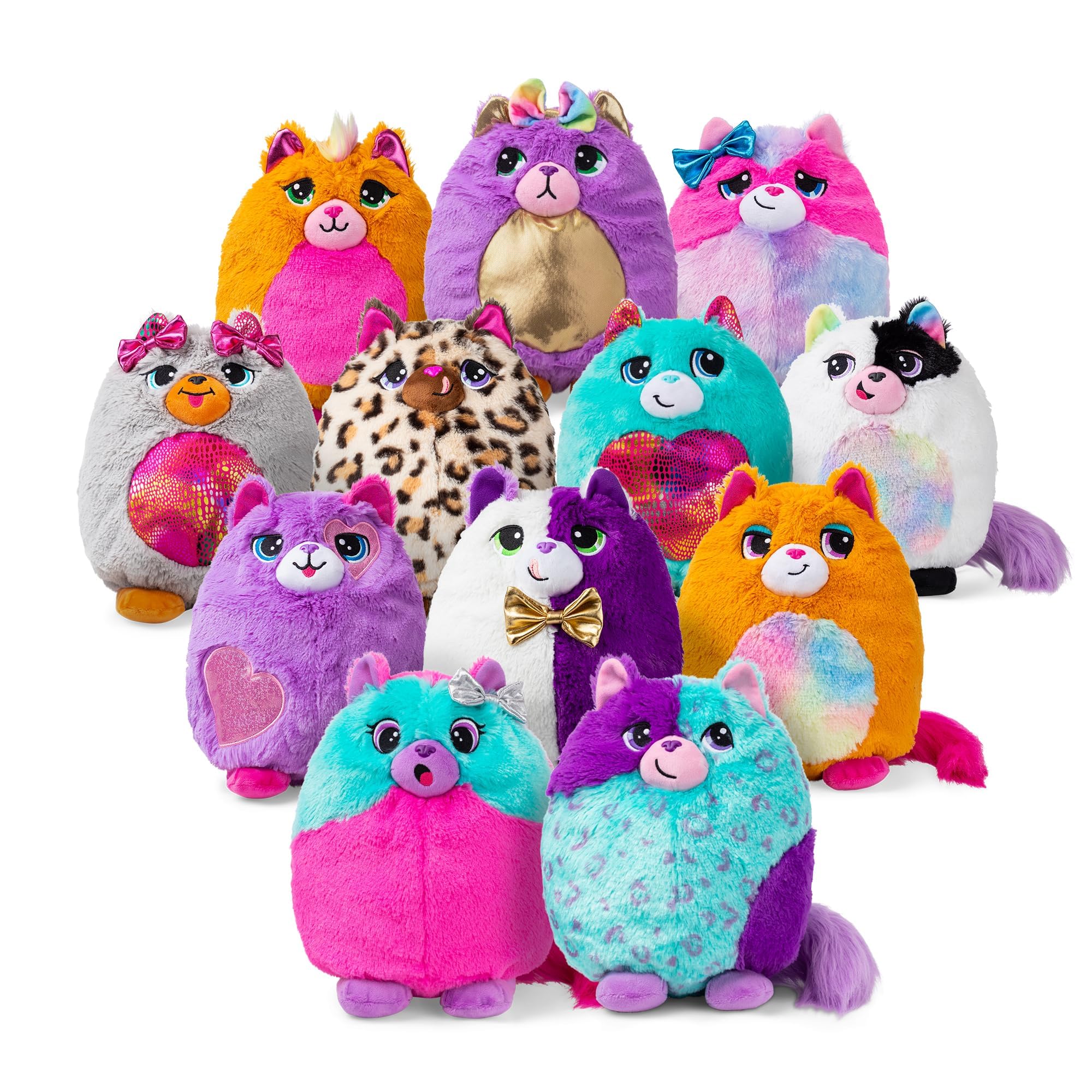 Basic Fun 03936 Surprise Cat Plush, Cuddly Soft Toy For Girls And Boys, Suitable For Kids Aged 4+, Assorted 2