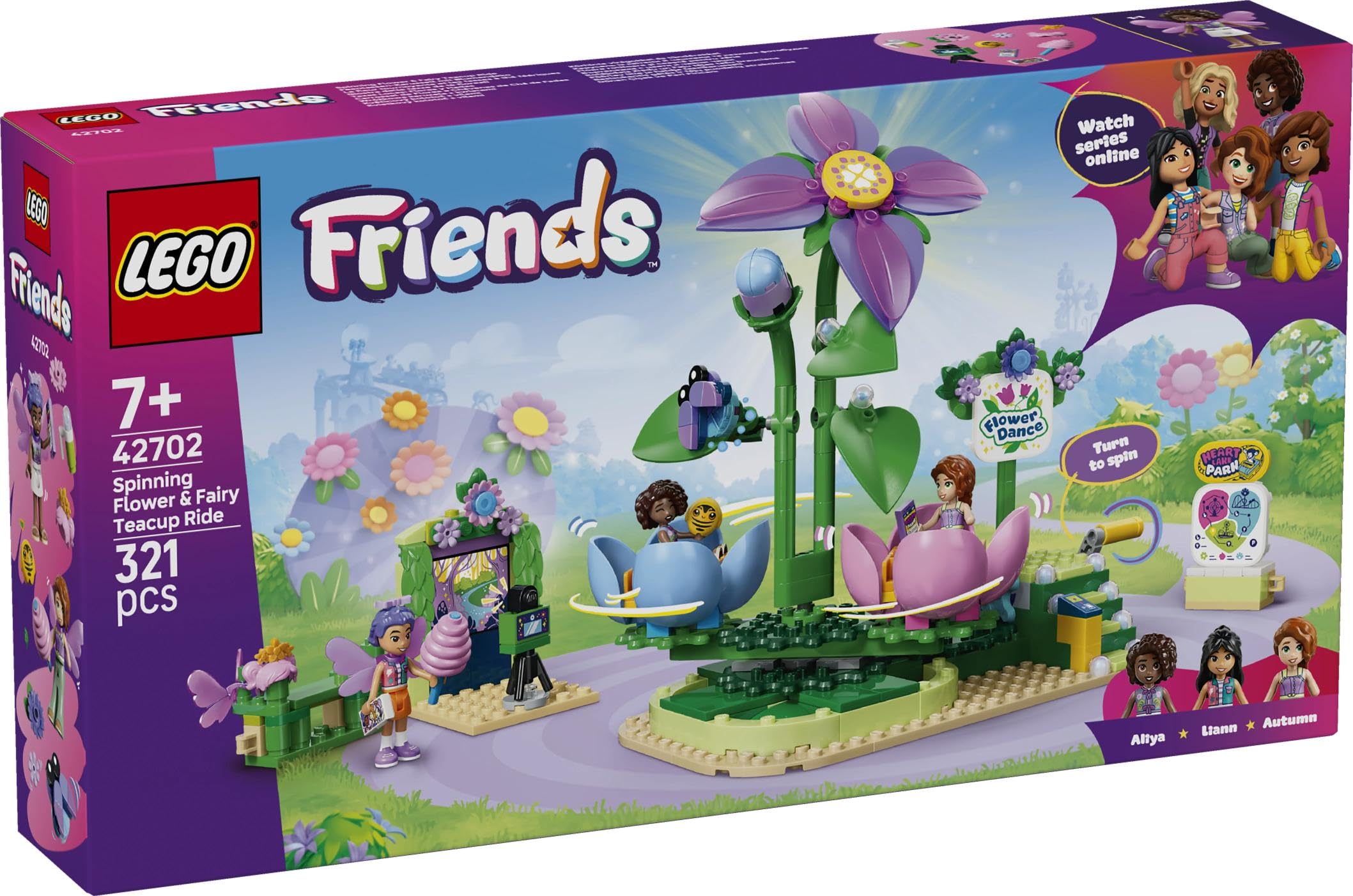 LEGO Friends Spinning Flower & Fairy Teacup Ride Building Set | Ages 7+ | Model 42702 6