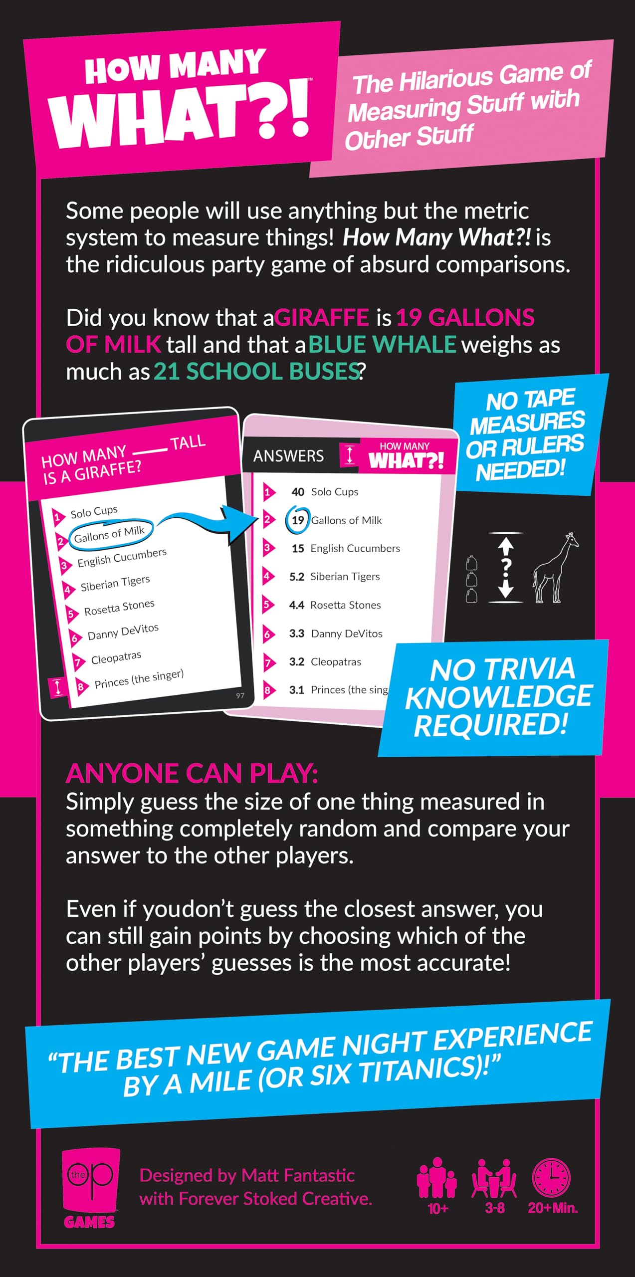 USAopoly How Many What?! Hilarious Party Game of Ridiculous Comparisons