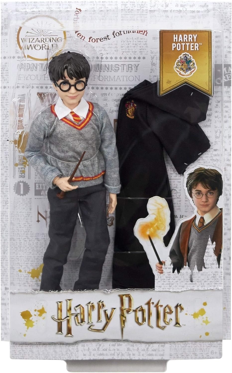 Harry Potter Action Figure with Hogwarts Uniform, Gryffindor Robe & Wand - 11-Point Articulated Doll for Imaginative Play 5
