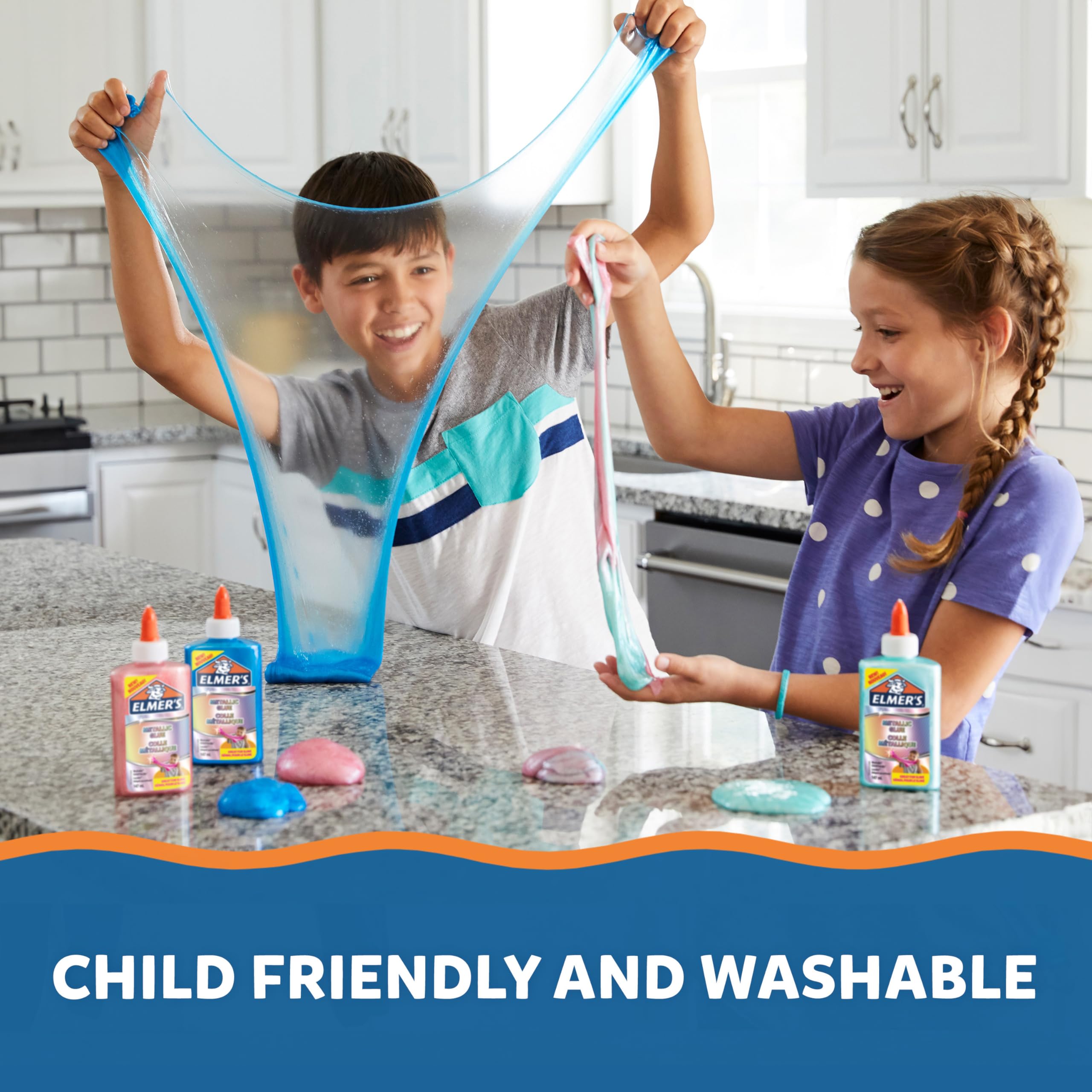 Elmer's Glitter Slime Kit - Arts & Crafts Playset for Kids 5