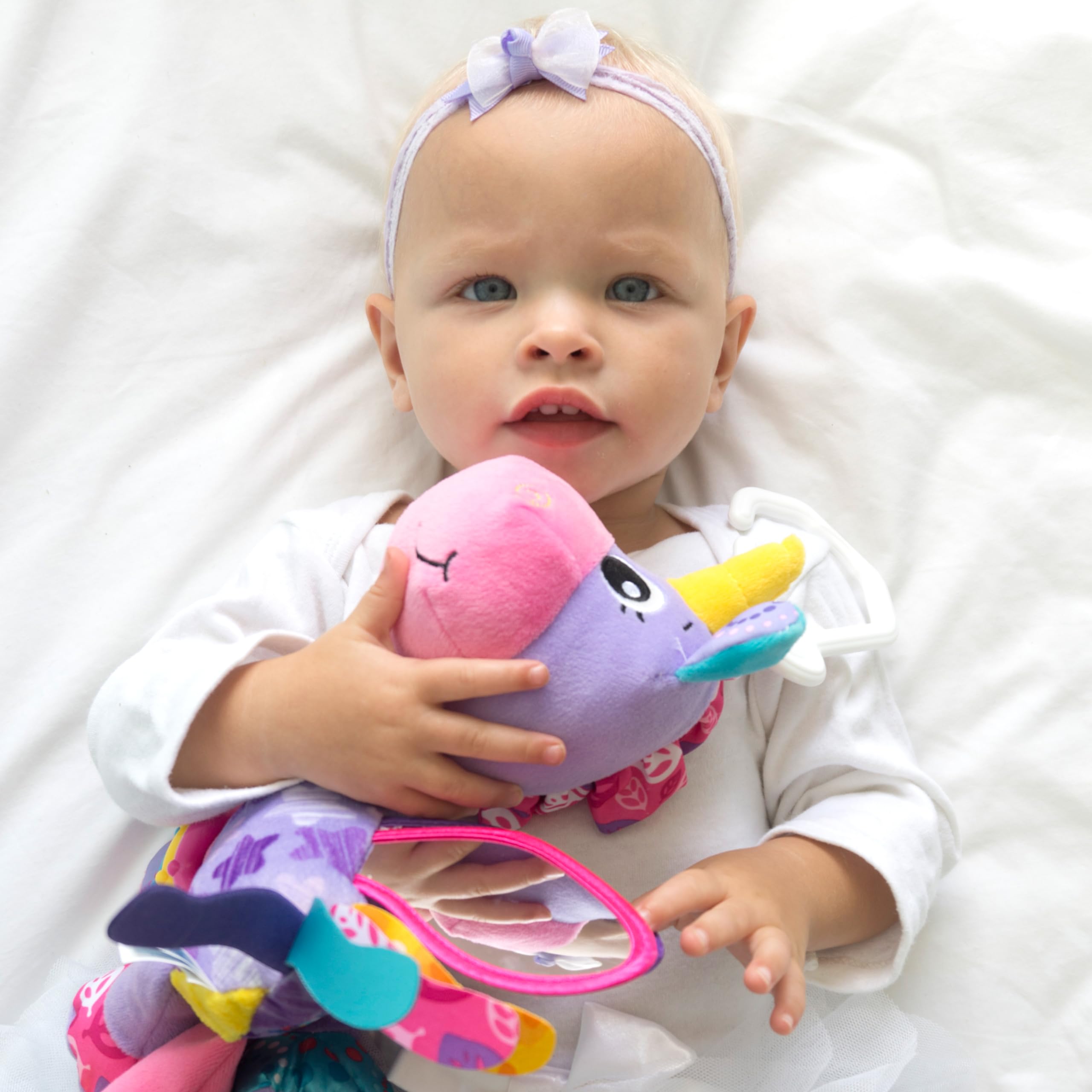 Playgro Stella Unicorn Activity Friend Pram Toy | 0+ Months | Pink/Purple 7