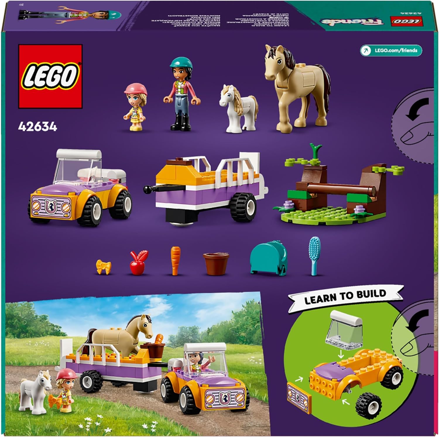 LEGO Friends Horse and Pony Trailer Set - Building Toy with Mini Dolls & Animals for Ages 4+ 4