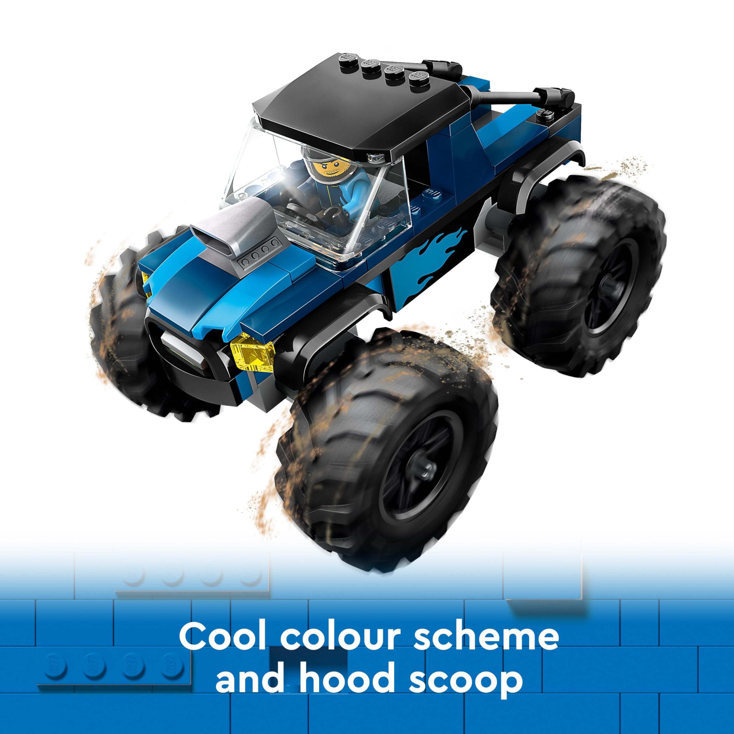 LEGO City Blue Monster Truck 60402 - Building Set with Driver Minifigure for Ages 5+ 6