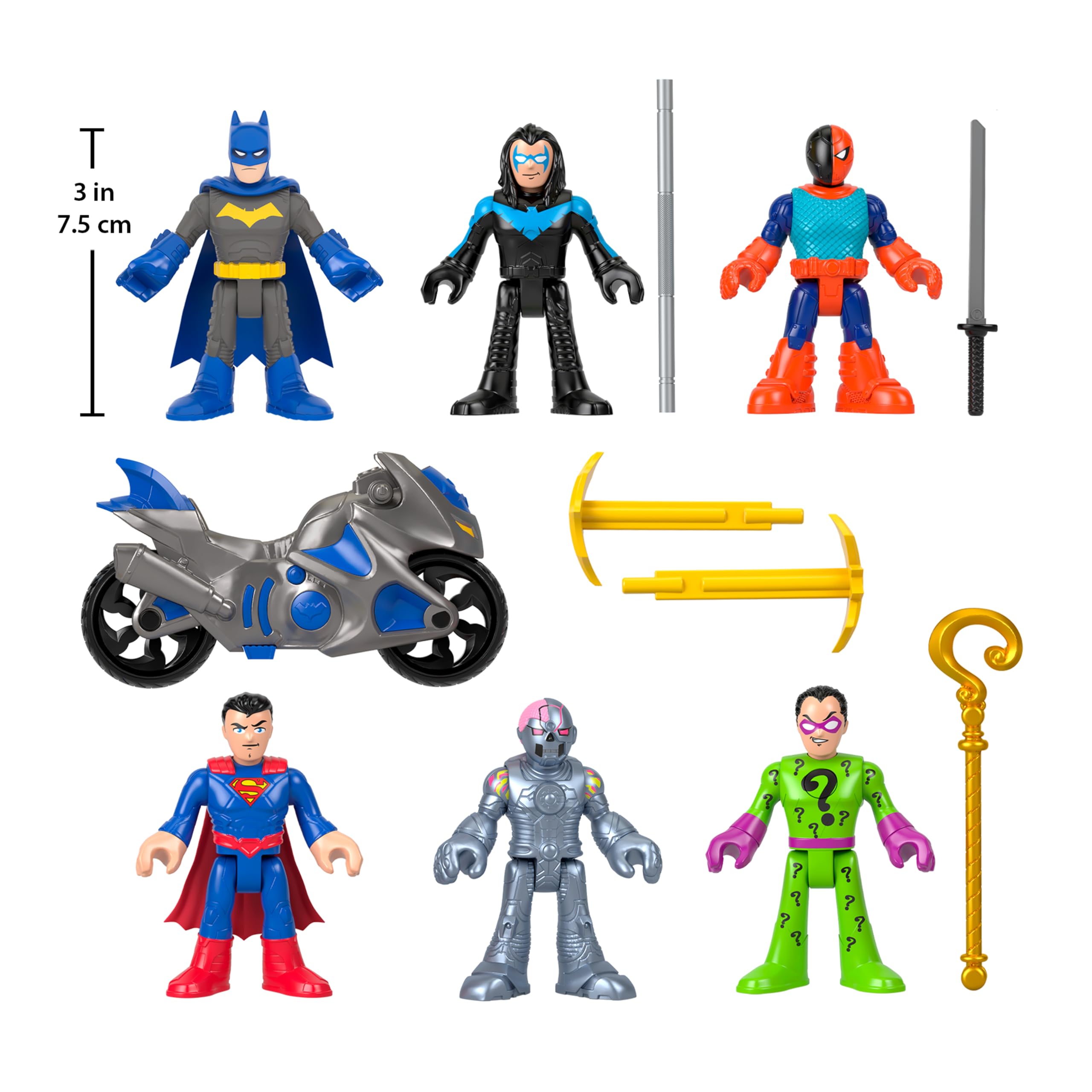 Imaginext DC Super Friends Batman Deluxe Figure Pack - 12-Piece Action Playset for Kids 3-8 5