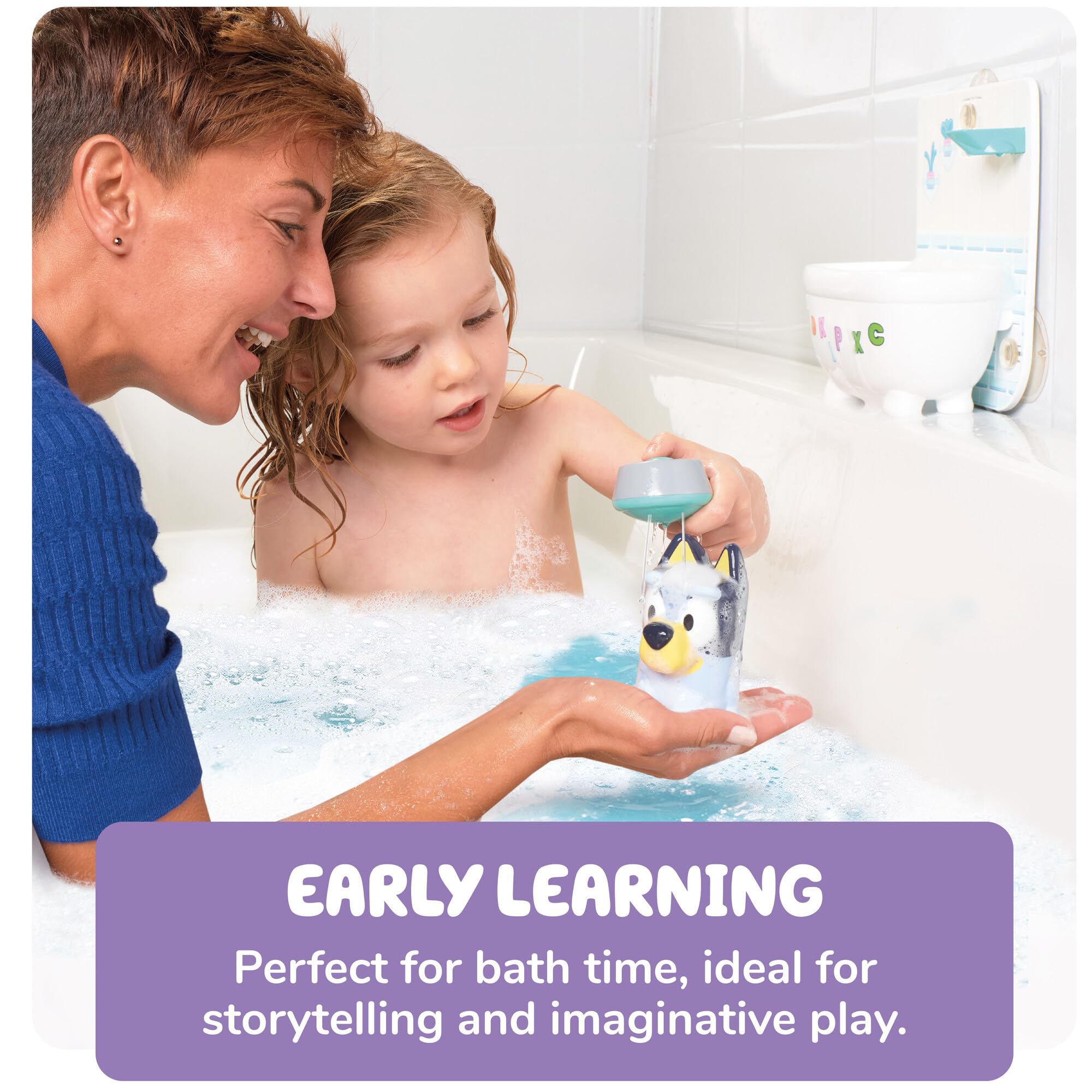 Shower & Scrub Bluey - Interactive Bath Toy for Toddlers 18 Months+ 6