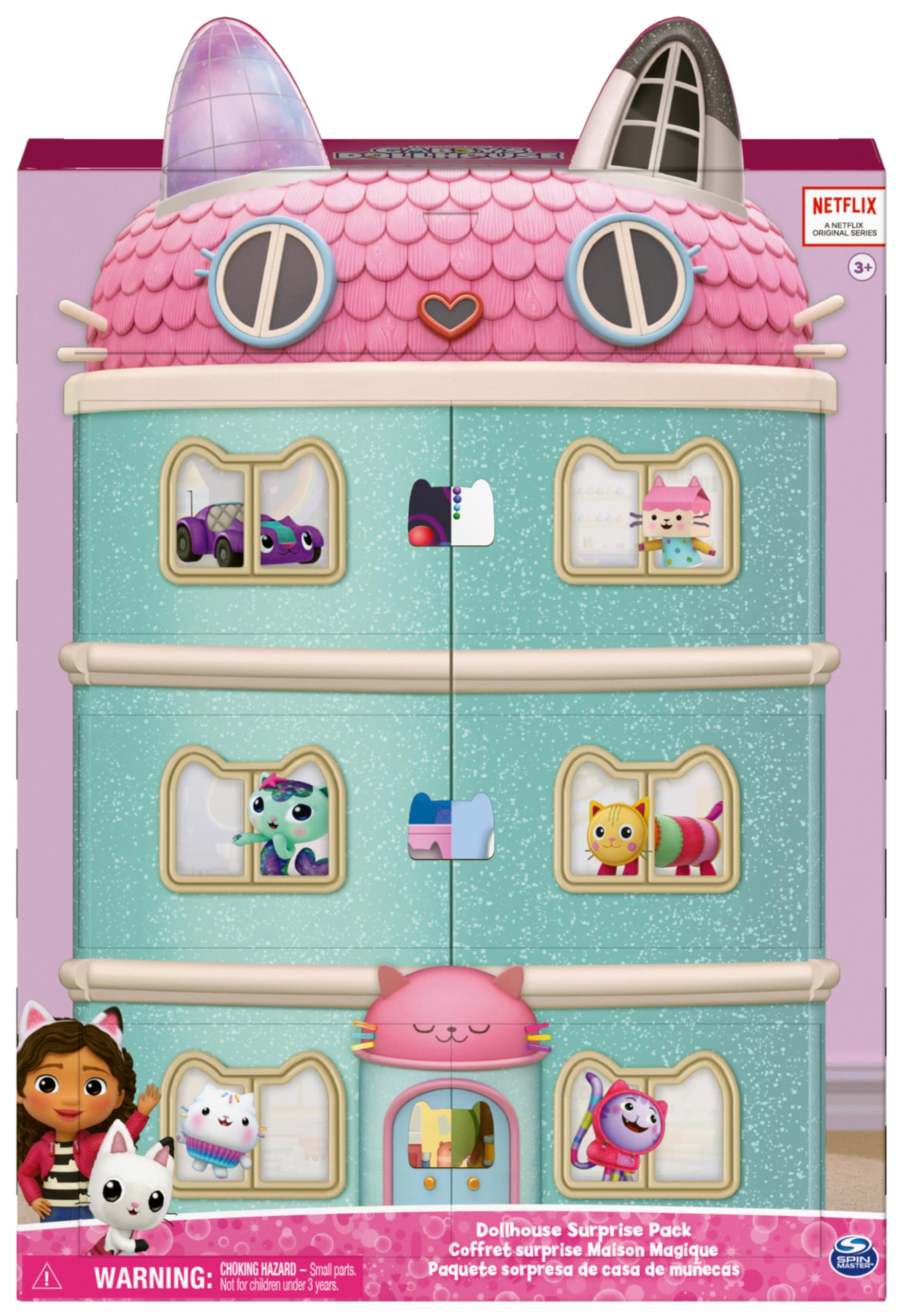 Gabby’s Dollhouse Surprise Pack - 8 Toy Figures & Dollhouse Playset for Kids 3+ 5