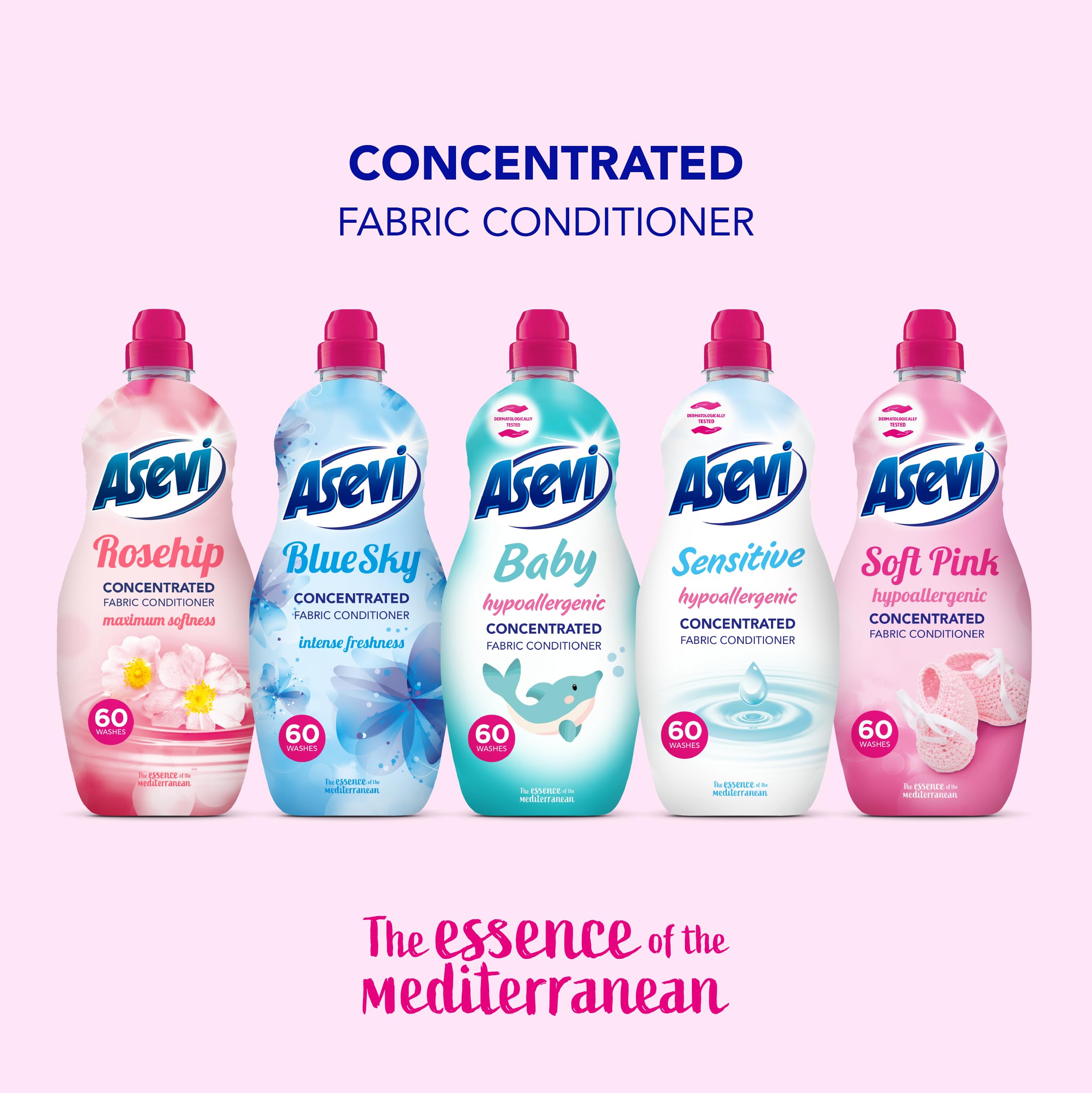 Asevi - Blue Fabric Softener Liquid (1380ML, 60 Washes) 5