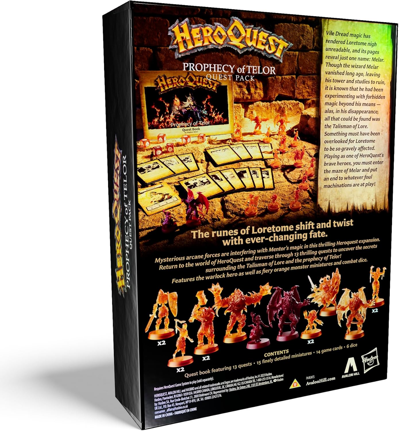 Avalon Hill HeroQuest Prophecy of Telor Quest Pack Expansion 5