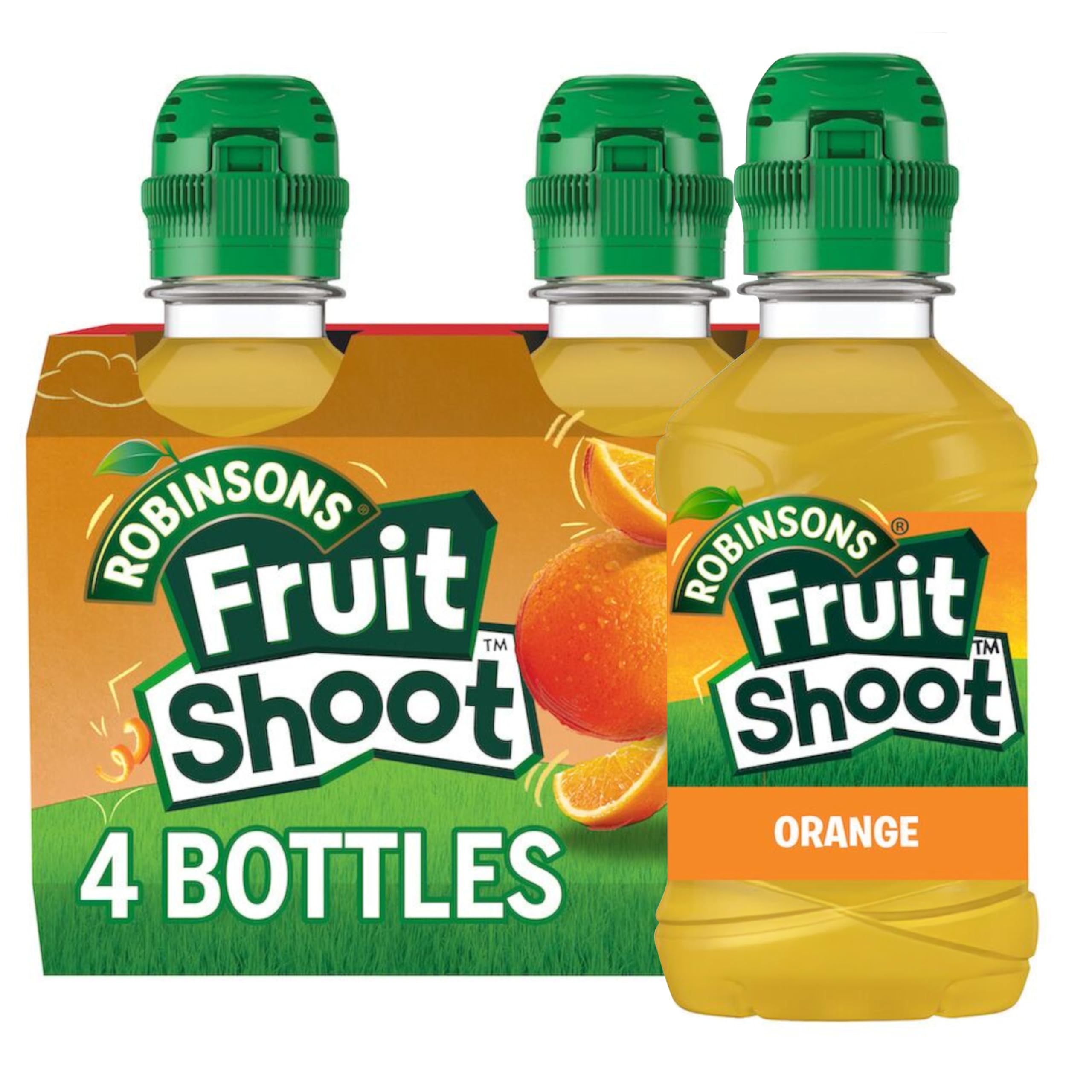 FRUIT SHOOT Orange Fruit Juice - 4 x 200ml Bottles | No Added Sugar 1