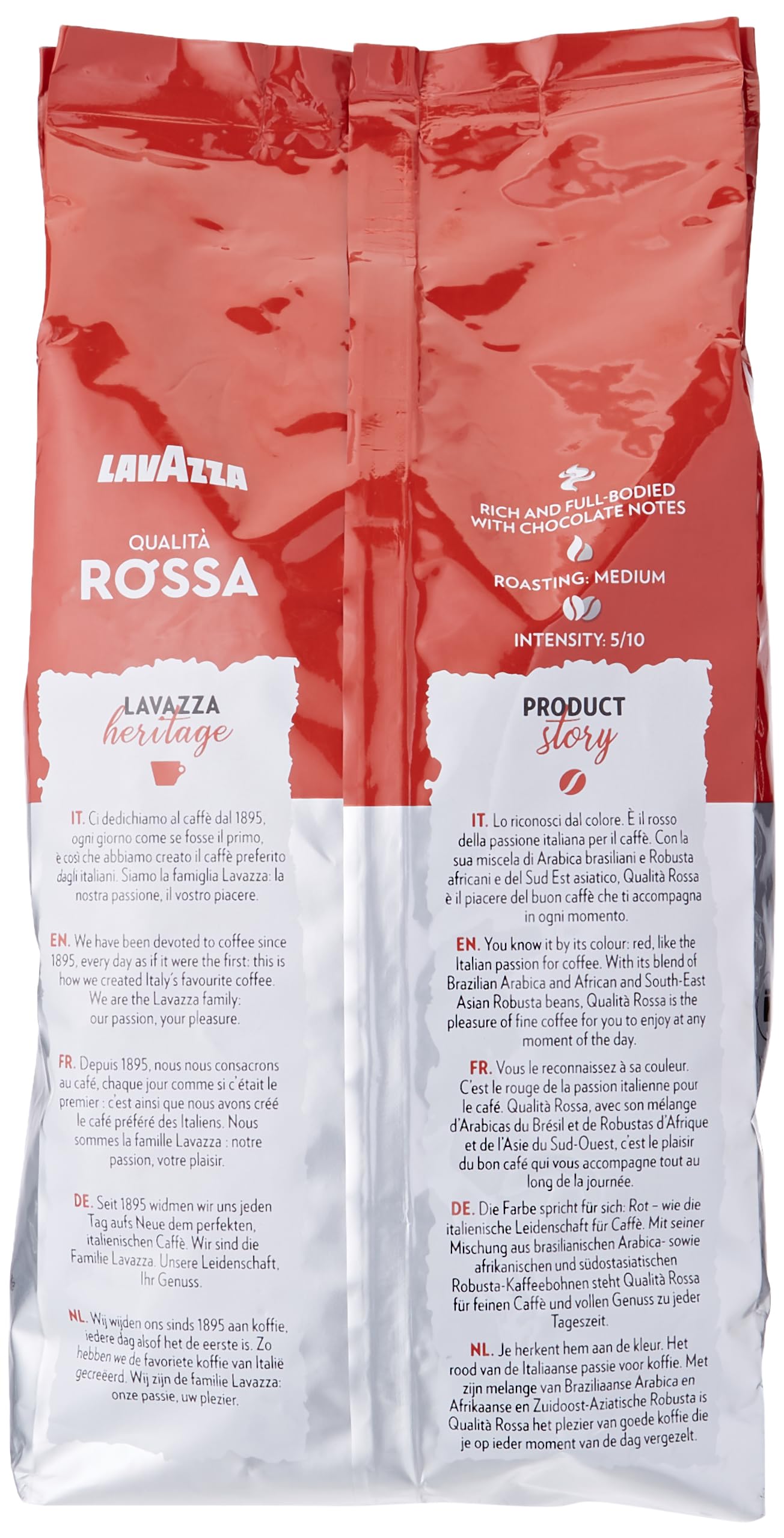 Lavazza Qualità Rossa Whole Coffee Beans - Medium Roast Arabica & Robusta Blend, 1 Kg 8