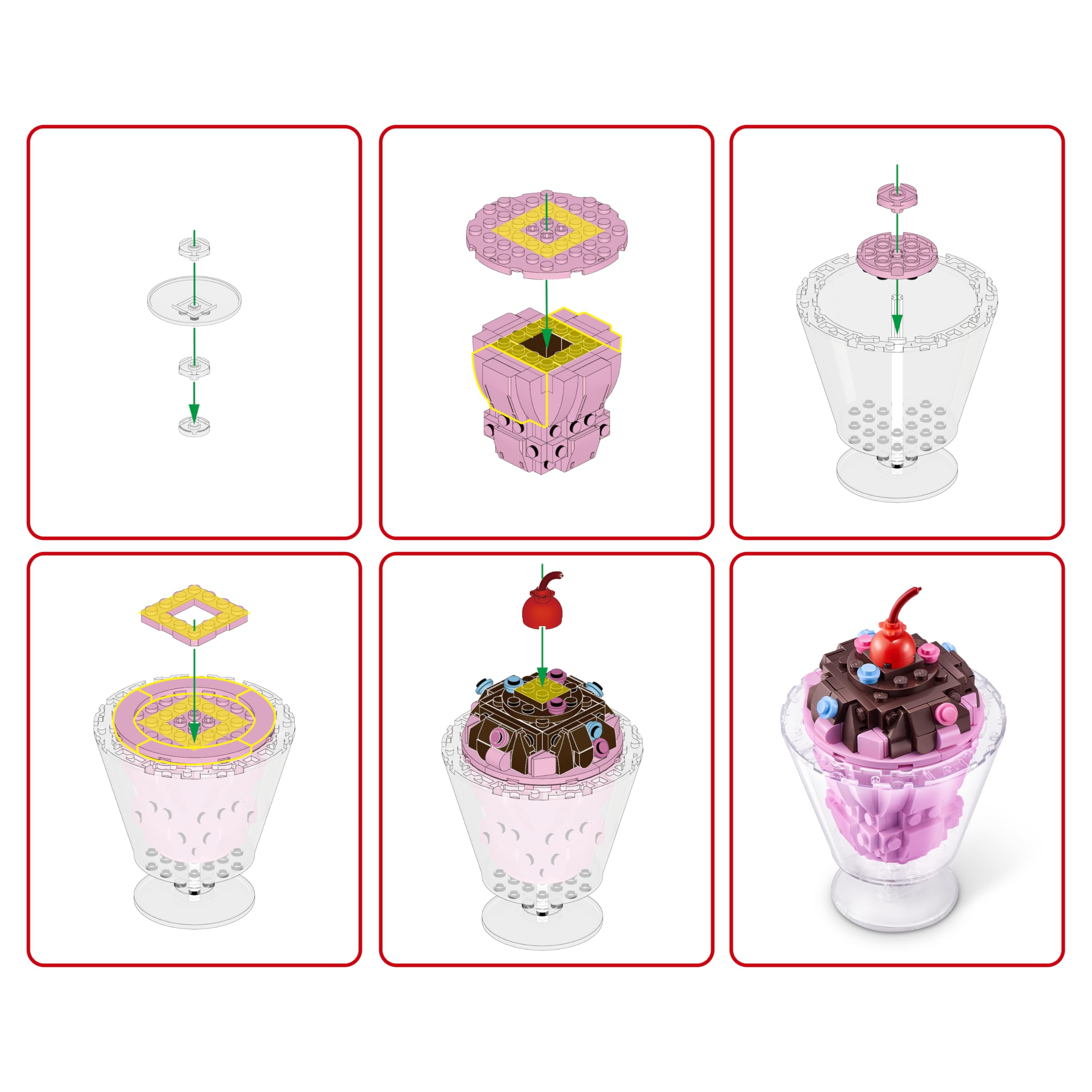 Max Build More MAX-SNACK-SERIES 1-CAPSULE - Ice Cream Building Set | Compatible | Ages 3+ 6