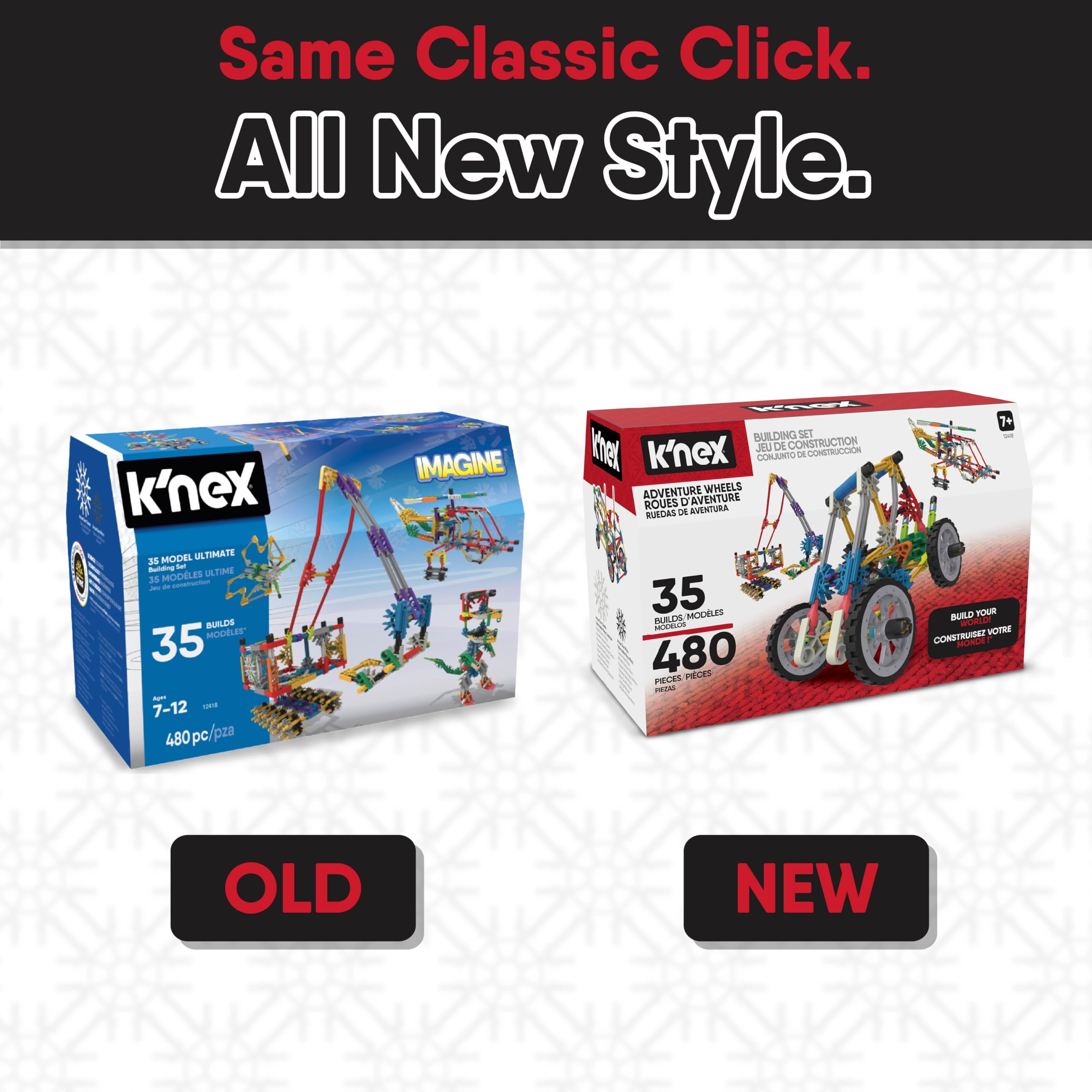 K'NEX 12418 Imagine 35 Model Ultimate Building Set - 480-Piece STEM Construction Toy for Kids 7+ 18