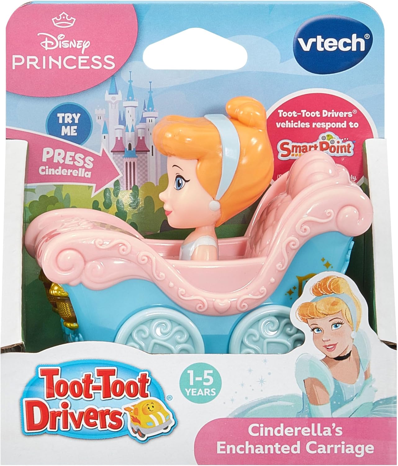 VTech Toot-Toot Drivers Cinderella's Enchanted Carriage - Interactive Musical Vehicle for Toddlers 6