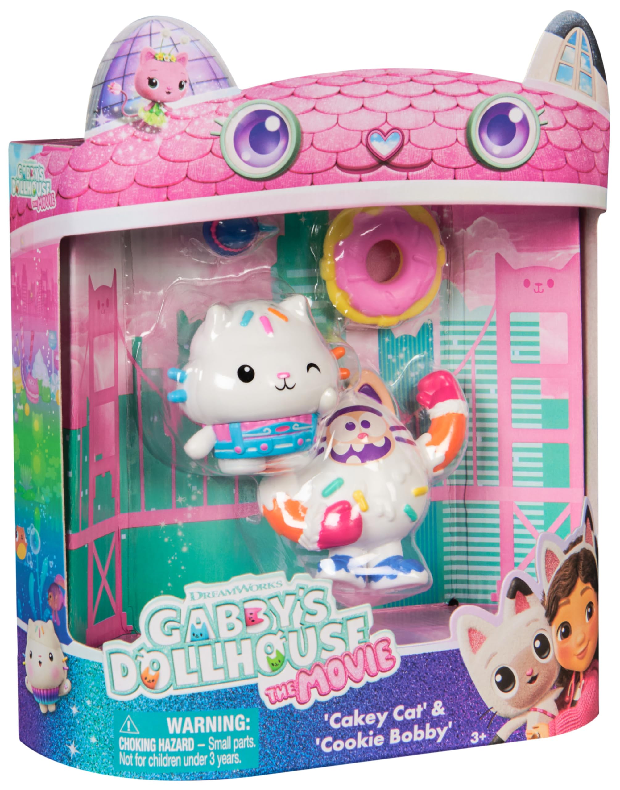 Gabby's Dollhouse Cakey Cat and Cookie Bobby Toy Figures with Accessories 5