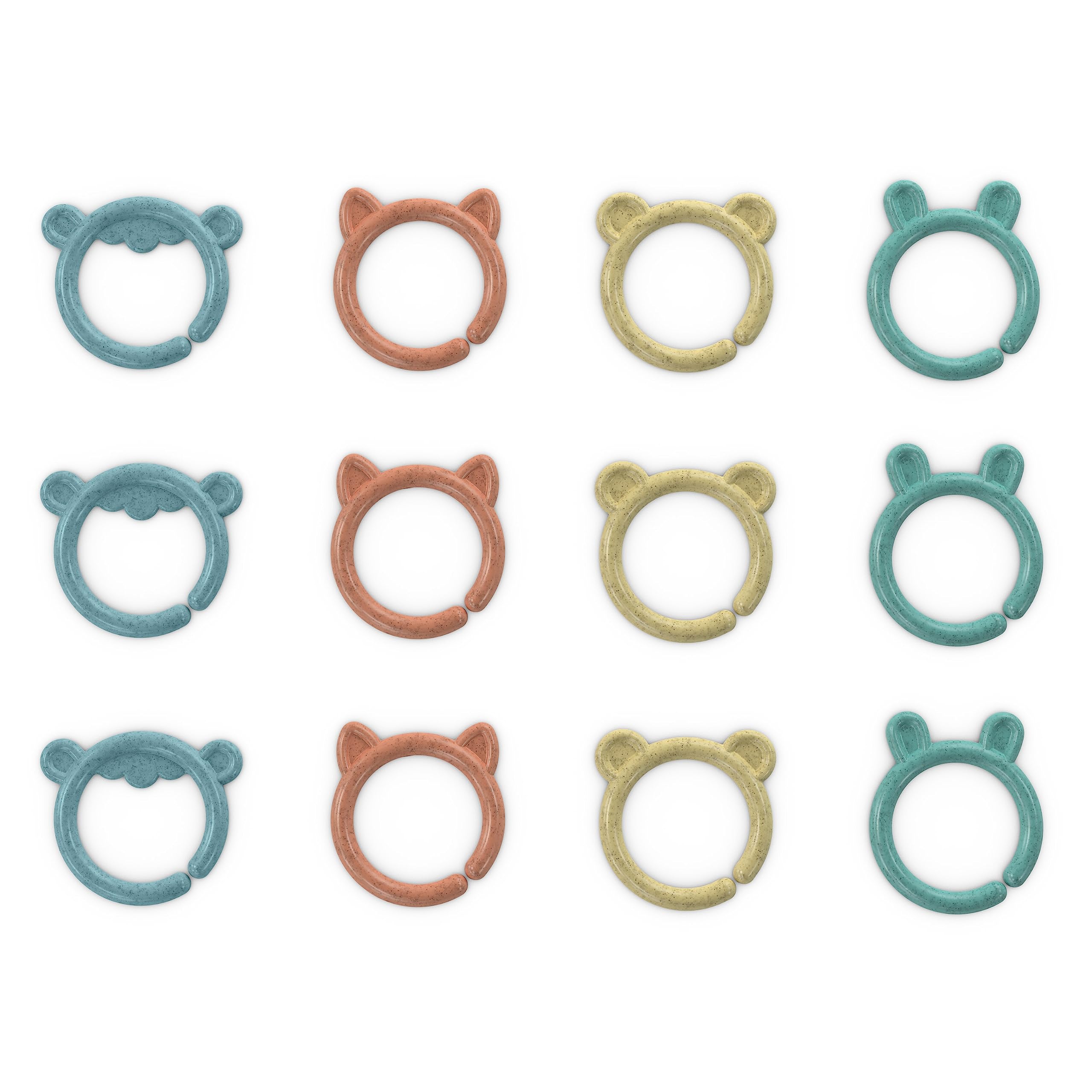 Ingenuity Sheppy's Squad Toy Links - 12 Flexible Plant-Based Links for Newborn and Up