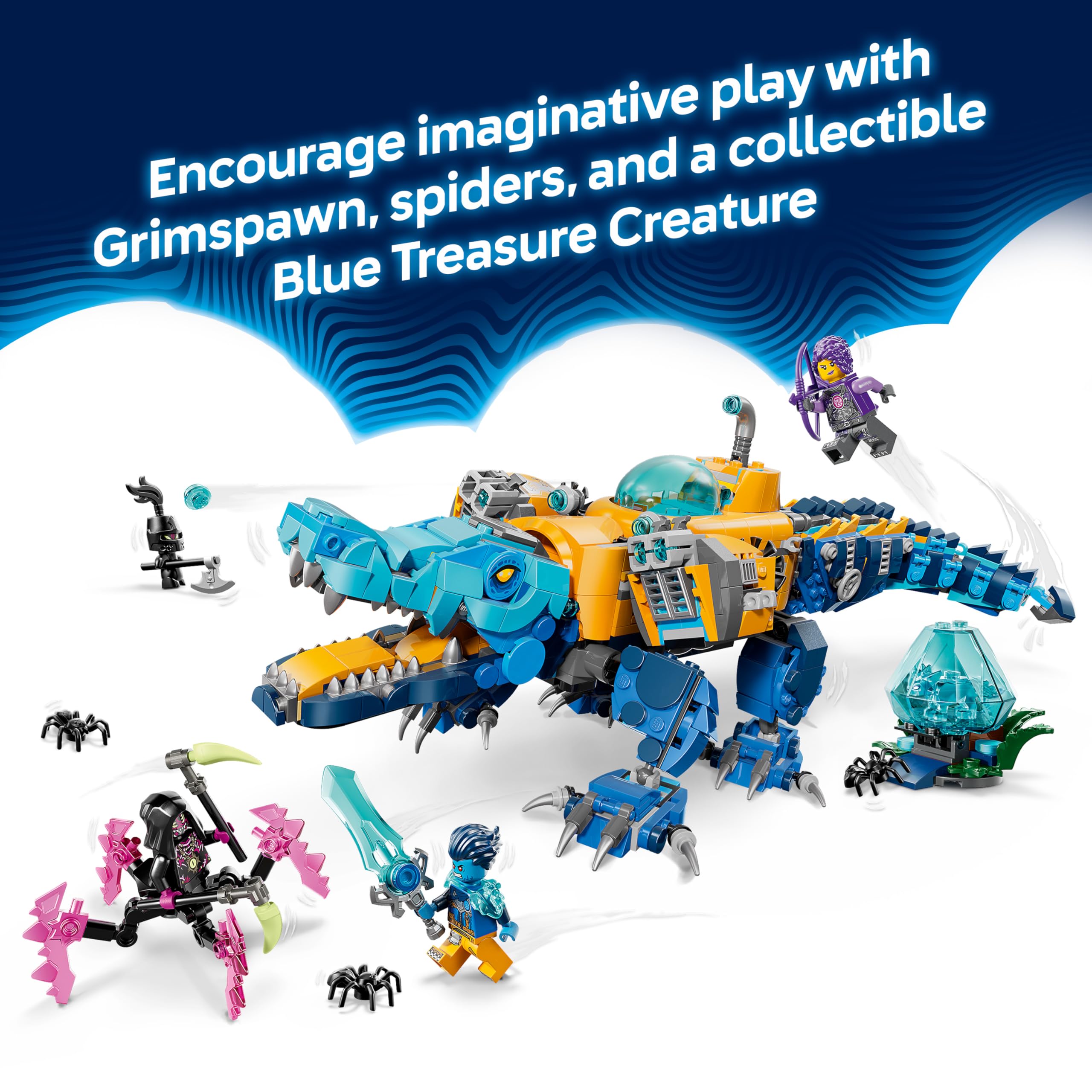 LEGO DREAMZzz 2in1 Crocodile Submarine Toy Set 71512 | Ages 8+ | 3 Minifigures 7