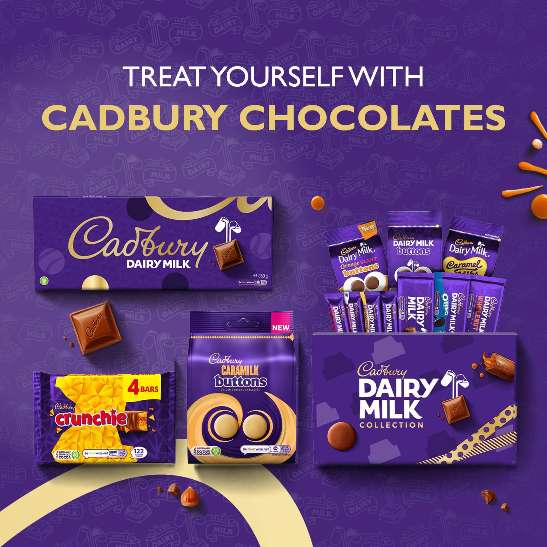 Cadbury Starbar Chocolate Bar, Milk Chocolate with Caramel & Peanut Centre, Pack of 32 (49g Each) 12