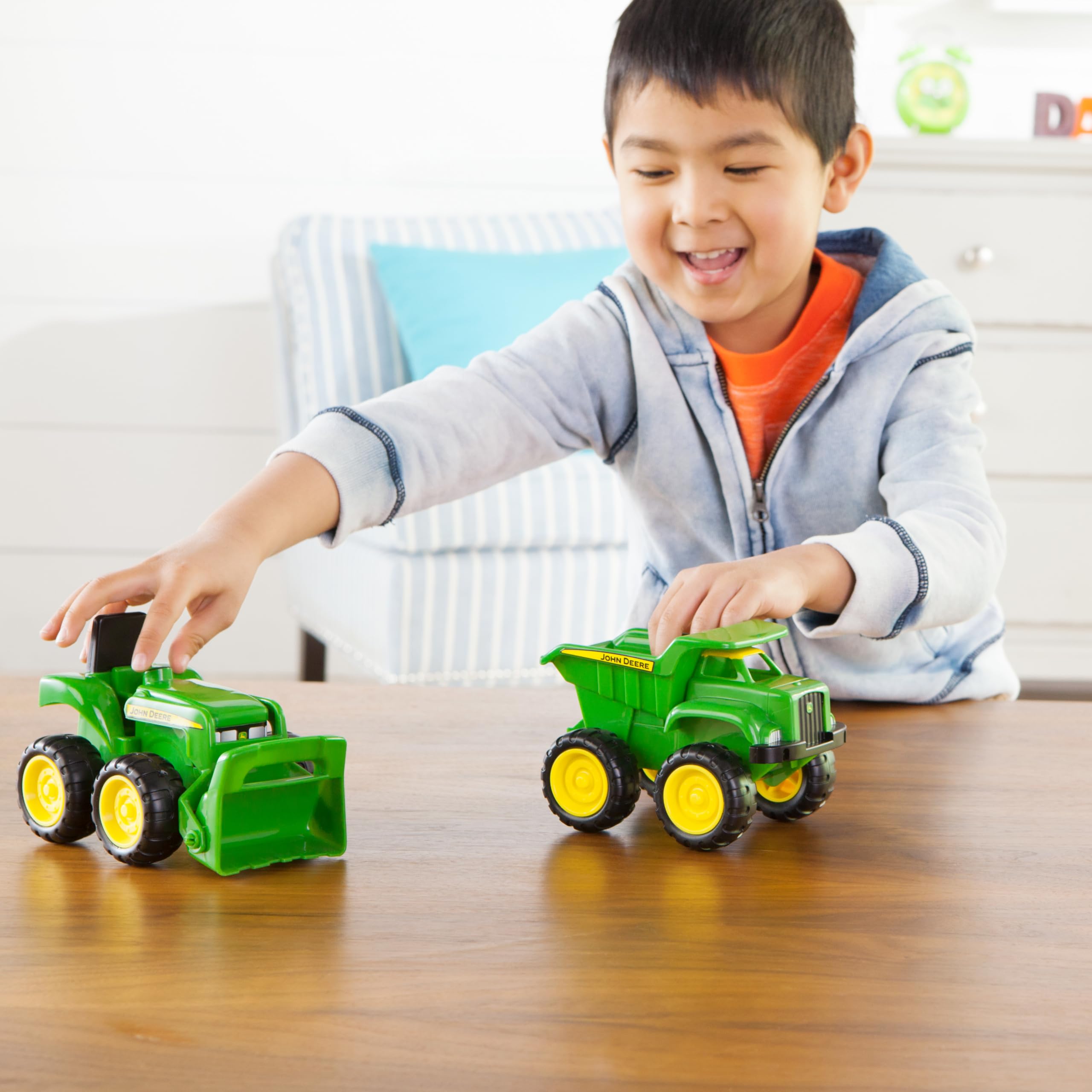 John Deere Dump Truck & Tractor Playset - 2-Piece Construction Vehicle Set for Toddlers 5
