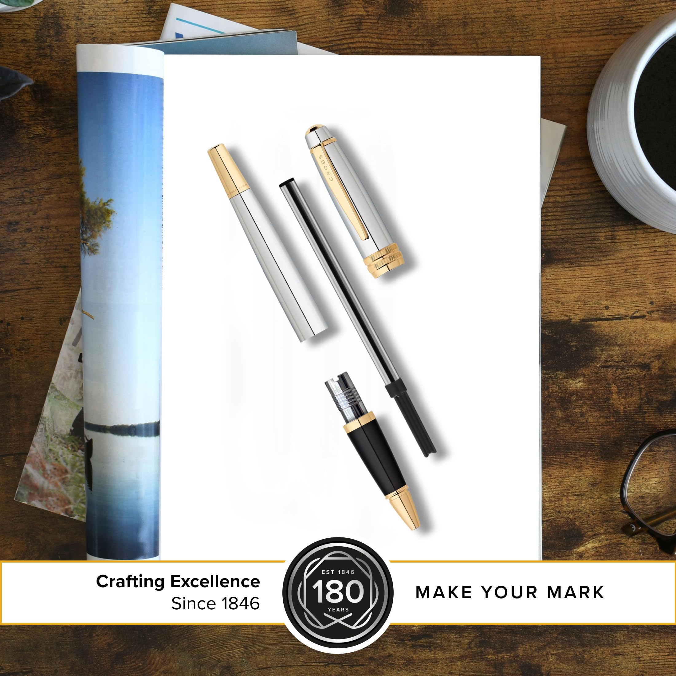 CROSS 8015 Gel Rollerball Pen Refill - Fine Point 0.5mm Black Ink | Pack of 1 3
