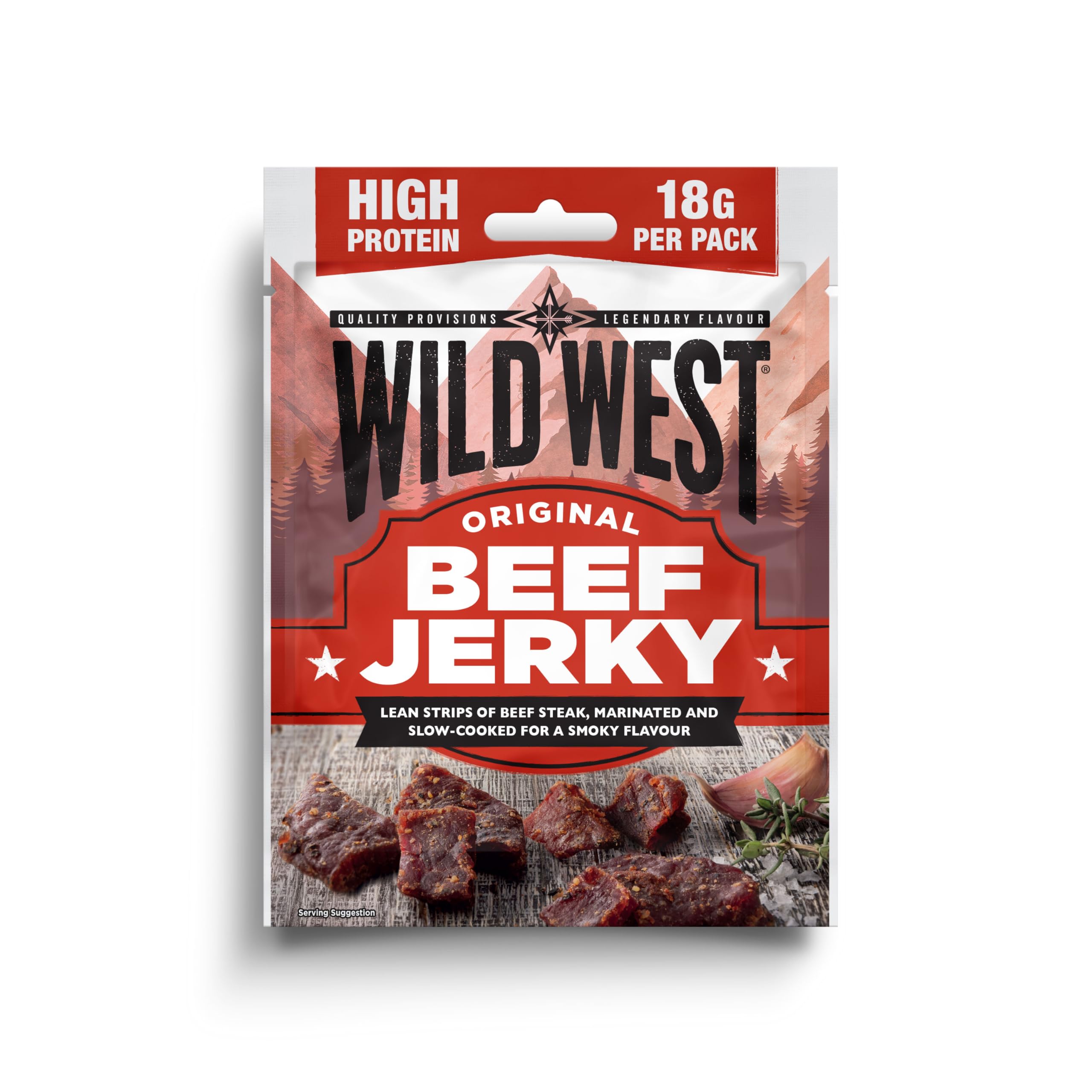 Wild West Original Beef Jerky 12 x 60g - High Protein Gluten Free Snack