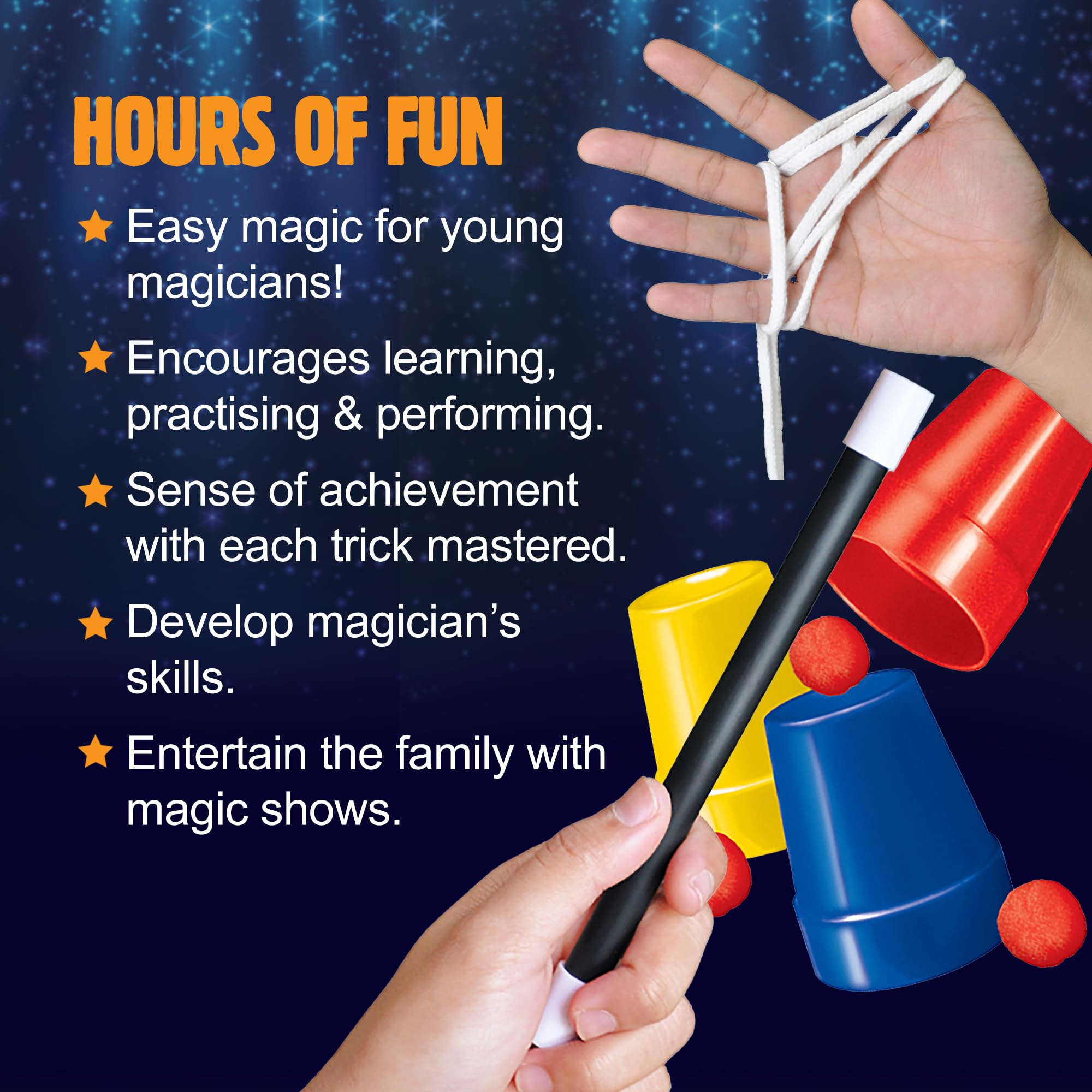 That's Magic Amazing Magic Set - 100 Easy Magic Tricks for Kids with Wand, Cards & Props 4