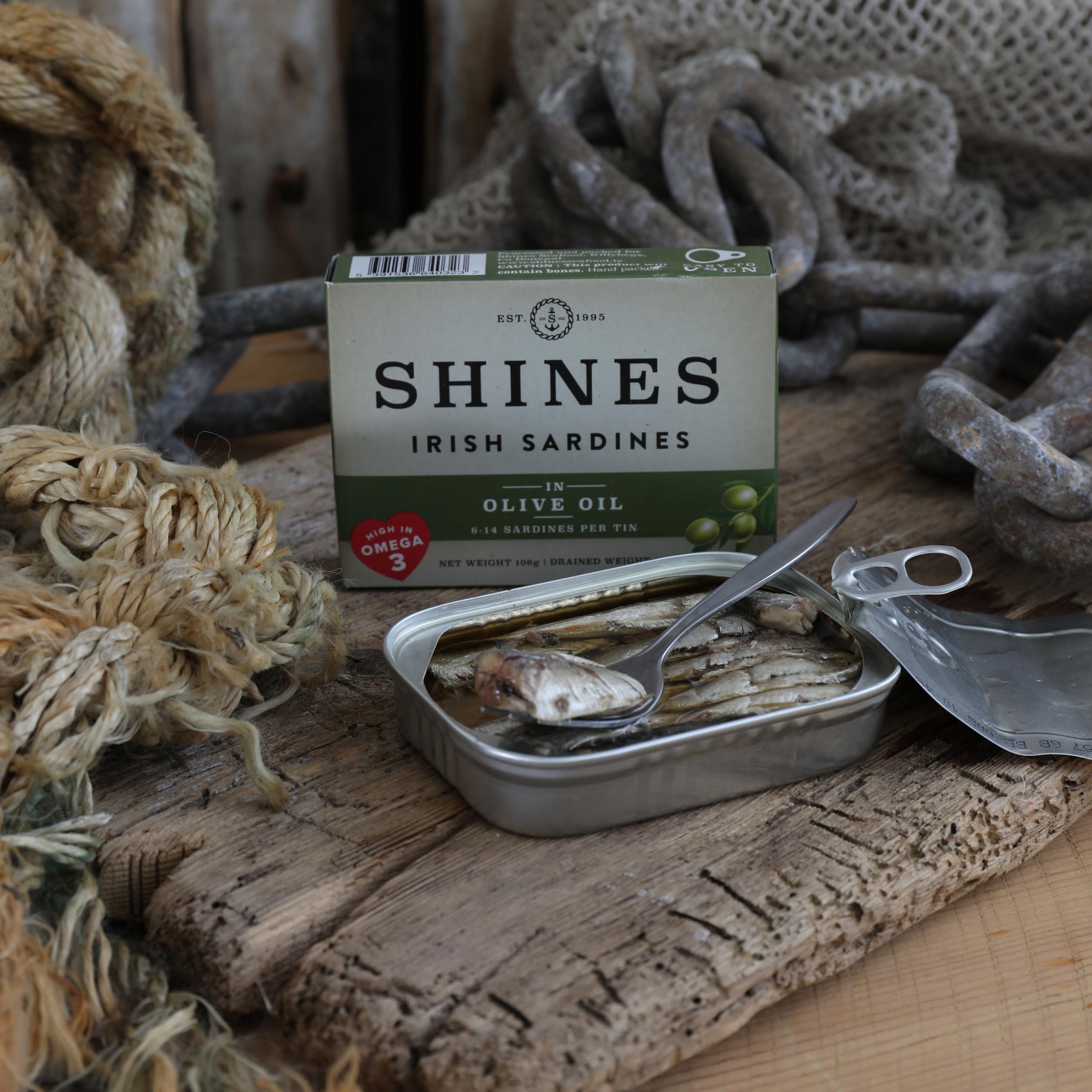 Shines - Tinned Irish Sardines in Olive Oil 12 x 106g 4
